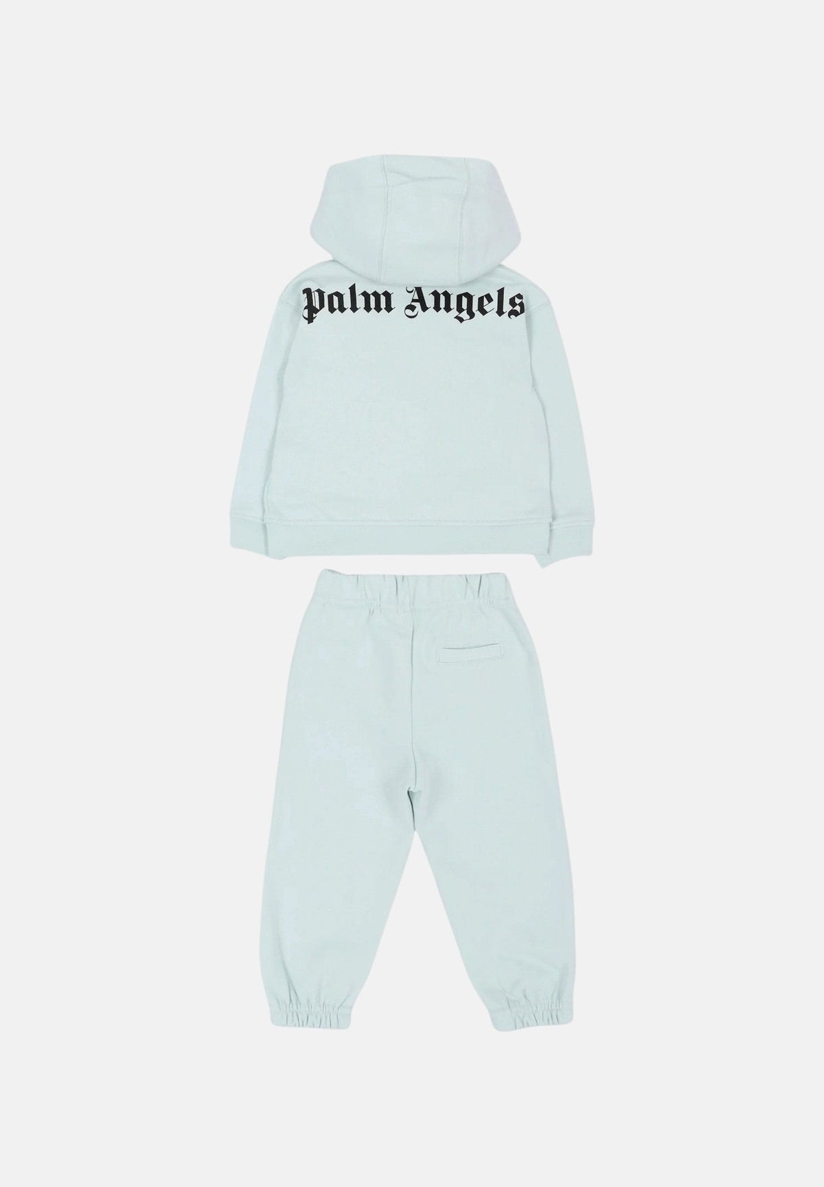 PALM ANGELS Tuta in felpa azzurra da neonato con logo iconico laterale <BR/> F6PANBTP180 960 PALM ANGELS