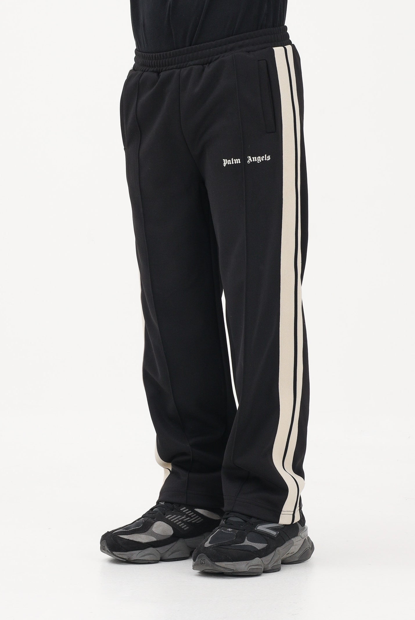 PALM ANGELS Pantalone sportivo nero per donna, ragazzi e bambini con logo PBCJ002S26FAB001 110 PALM ANGELS