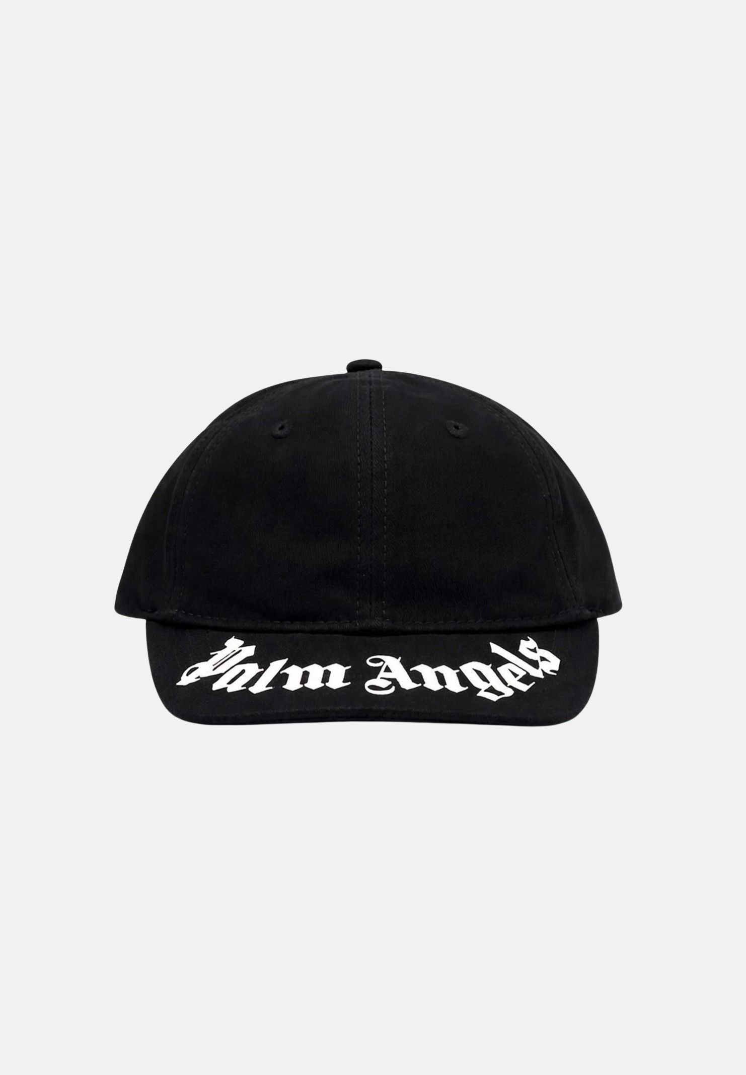 PALM ANGELS Cappello con visiera nero per uomo e donna rifinito da logo PBLB002S26FAB001 110 PALM ANGELS
