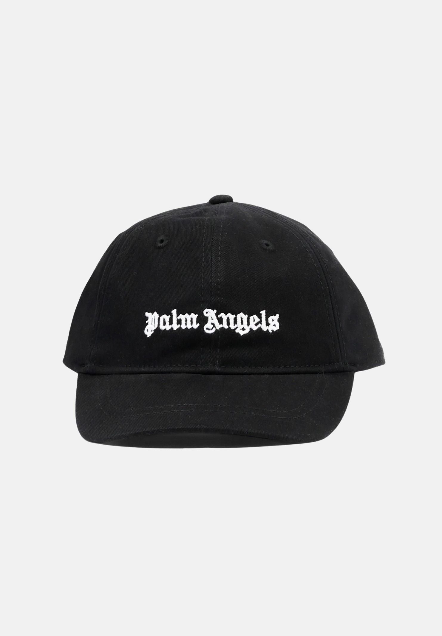 PALM ANGELS Cappello con visiera nero per uomo e donna rifinito da logo PBLB002S26FAB003 110 PALM ANGELS