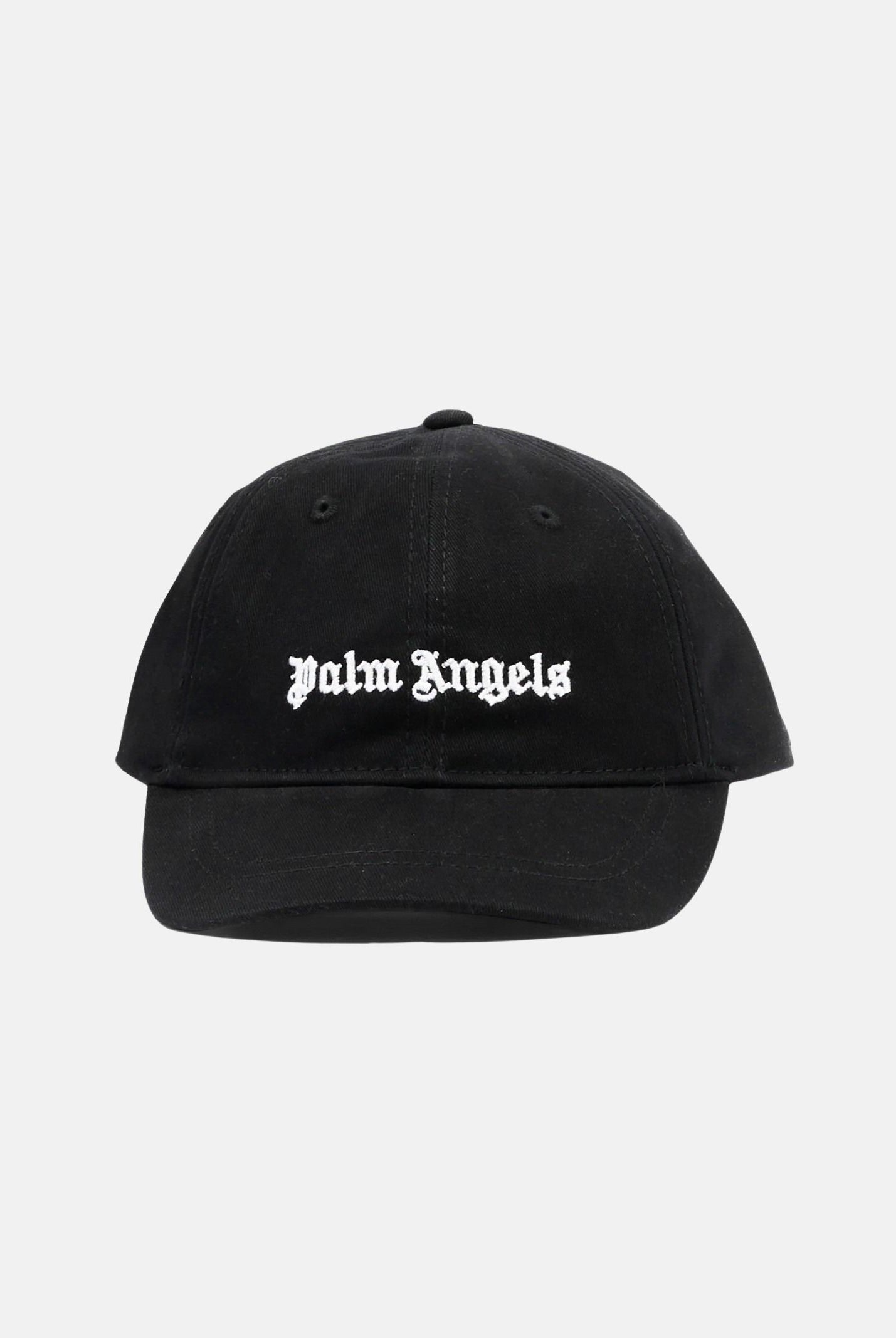 PALM ANGELS Cappello con visiera nero per uomo e donna rifinito da logo PBLB002S26FAB003 110 PALM ANGELS