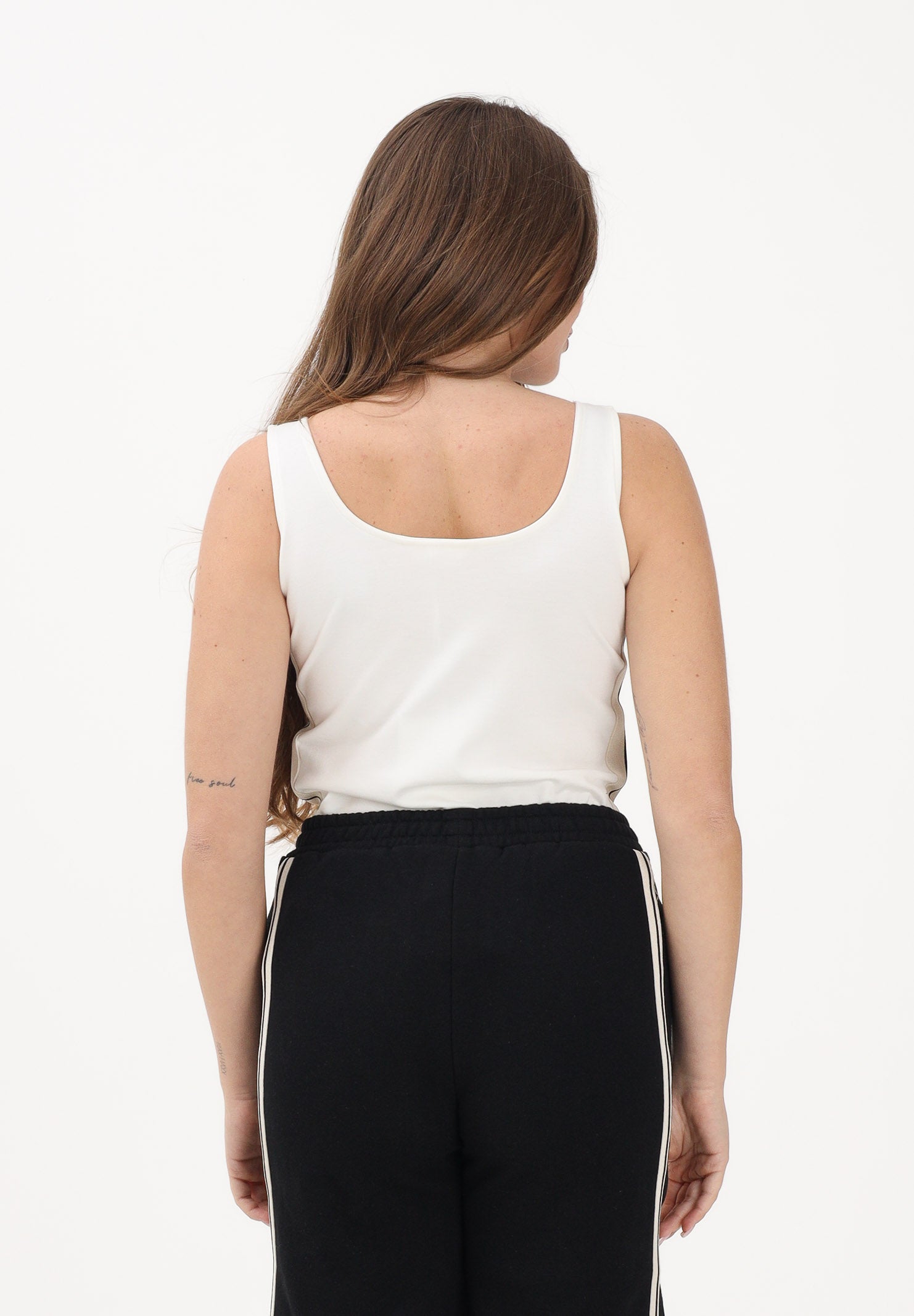 PALM ANGELS Body panna per donna, ragazze e bambine con logo PGBD00CS26FLE001 002 PALM ANGELS