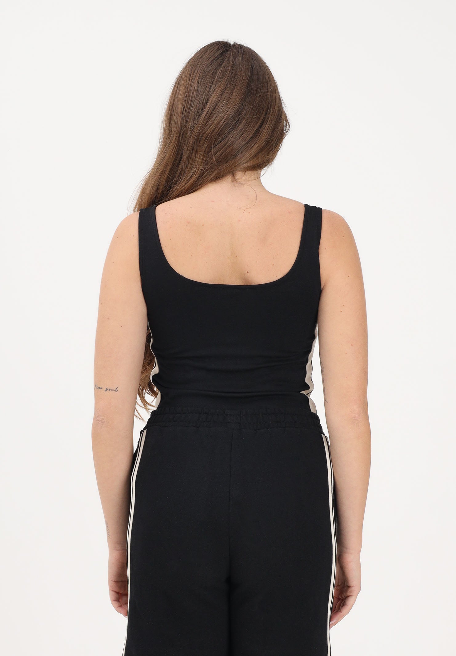 PALM ANGELS Body nero per donna, ragazze e bambine con logo PGBD00CS26FLE001 110 PALM ANGELS