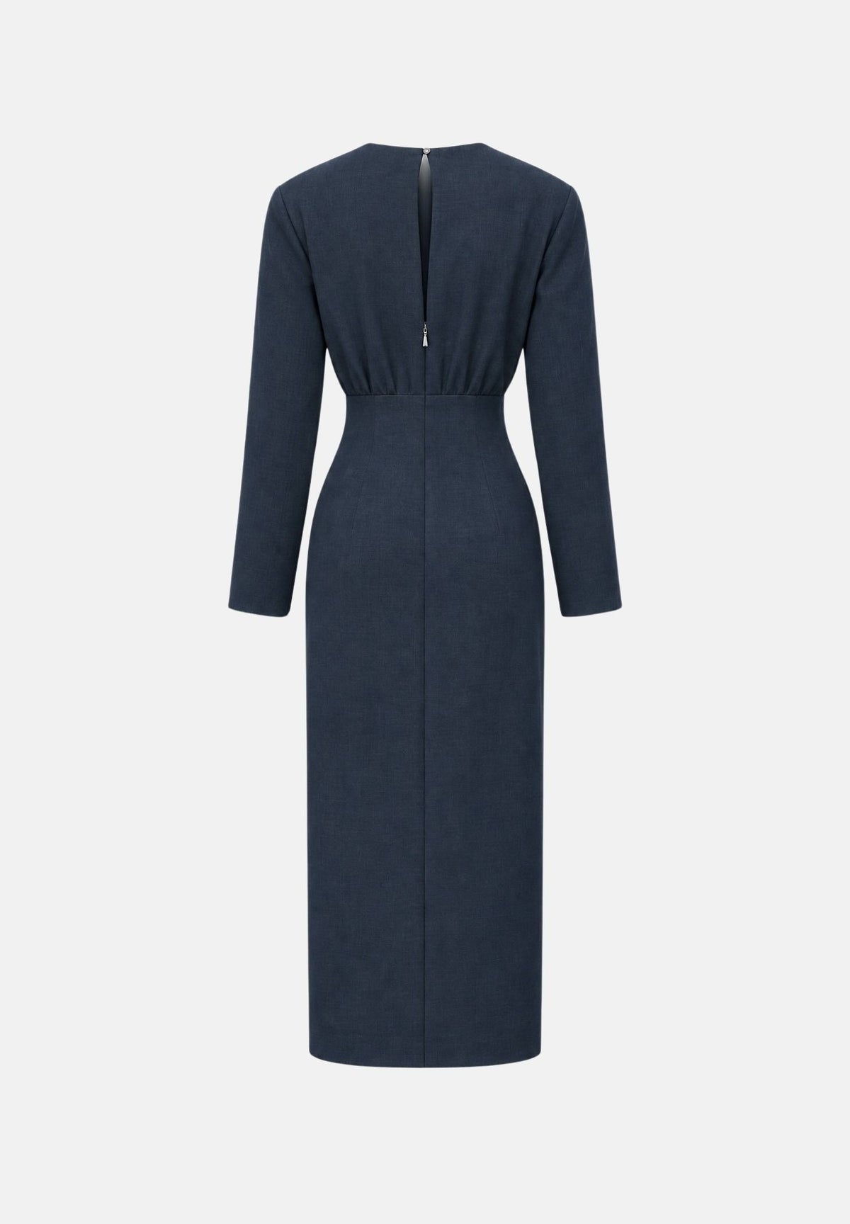 PATRIZIA PEPE Abito midi a portafoglio nexus blu da donna con cintura in vita e linea lunga. 2A0124C0273 CB23 PATRIZIA PEPE