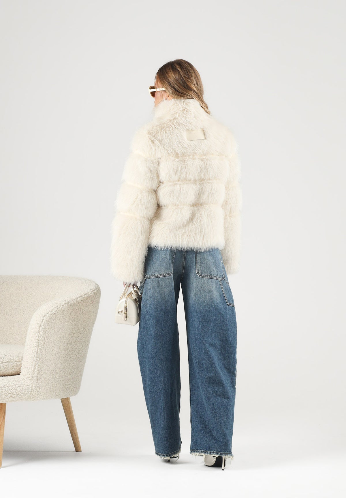 PATRIZIA PEPE Pelliccia FLUFFY panna da donna 2O0185E077 W452 PATRIZIA PEPE