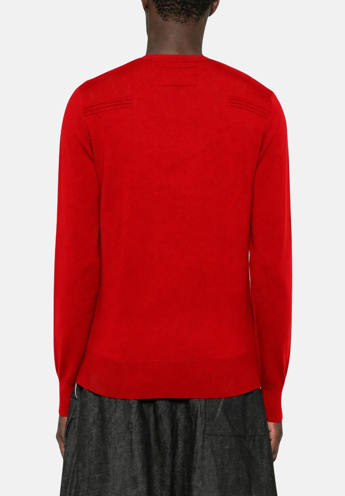 PATRIZIA PEPE Maglione girocollo fly red rosso ntenso da uomo con scollo rotondo e lavorazione in lana pregiata. 5K0166K124 R913 PATRIZIA PEPE