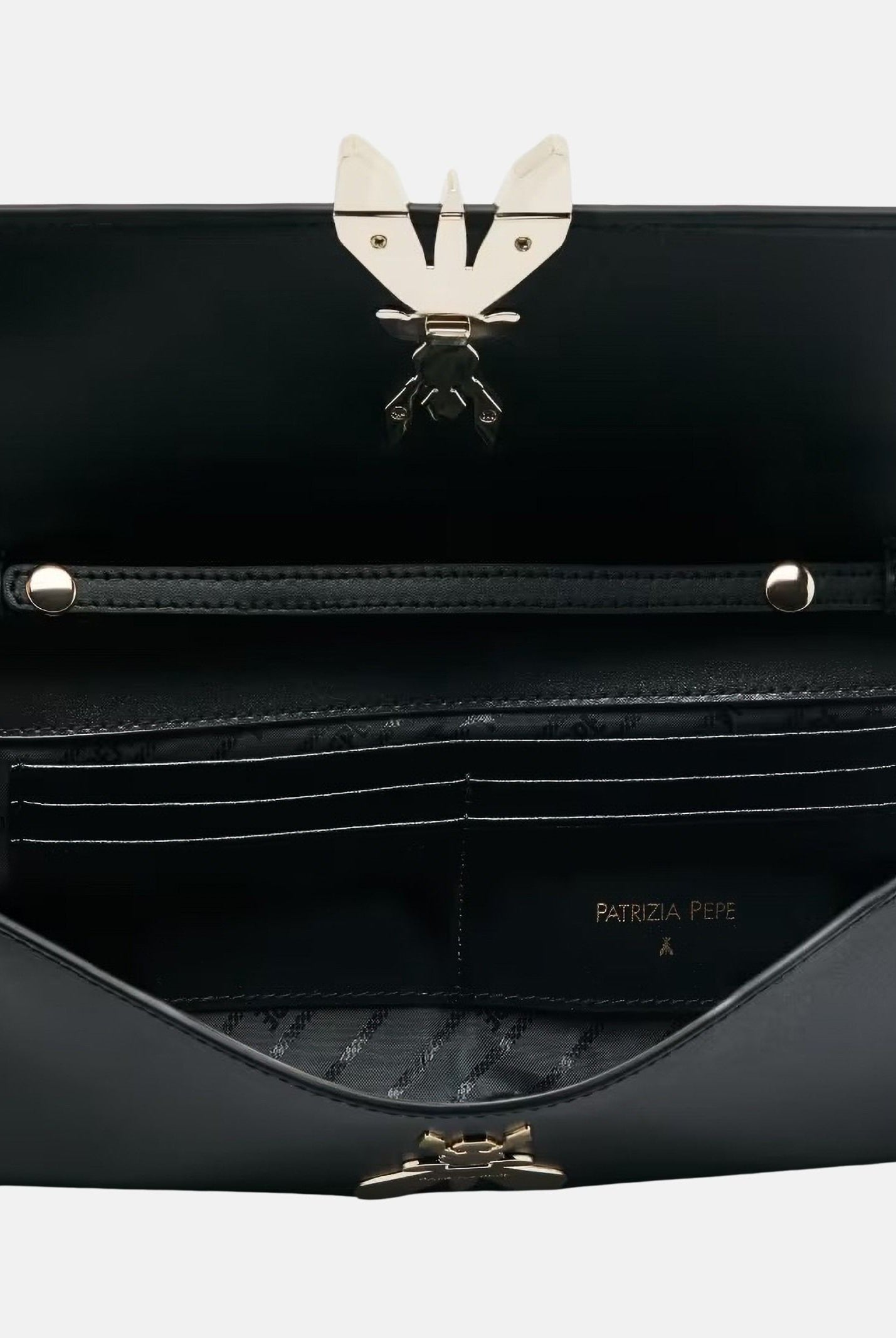 PATRIZIA PEPE Borsa a spalla Square Essential Fly nera da donna 8B0304L061 K103 PATRIZIA PEPE