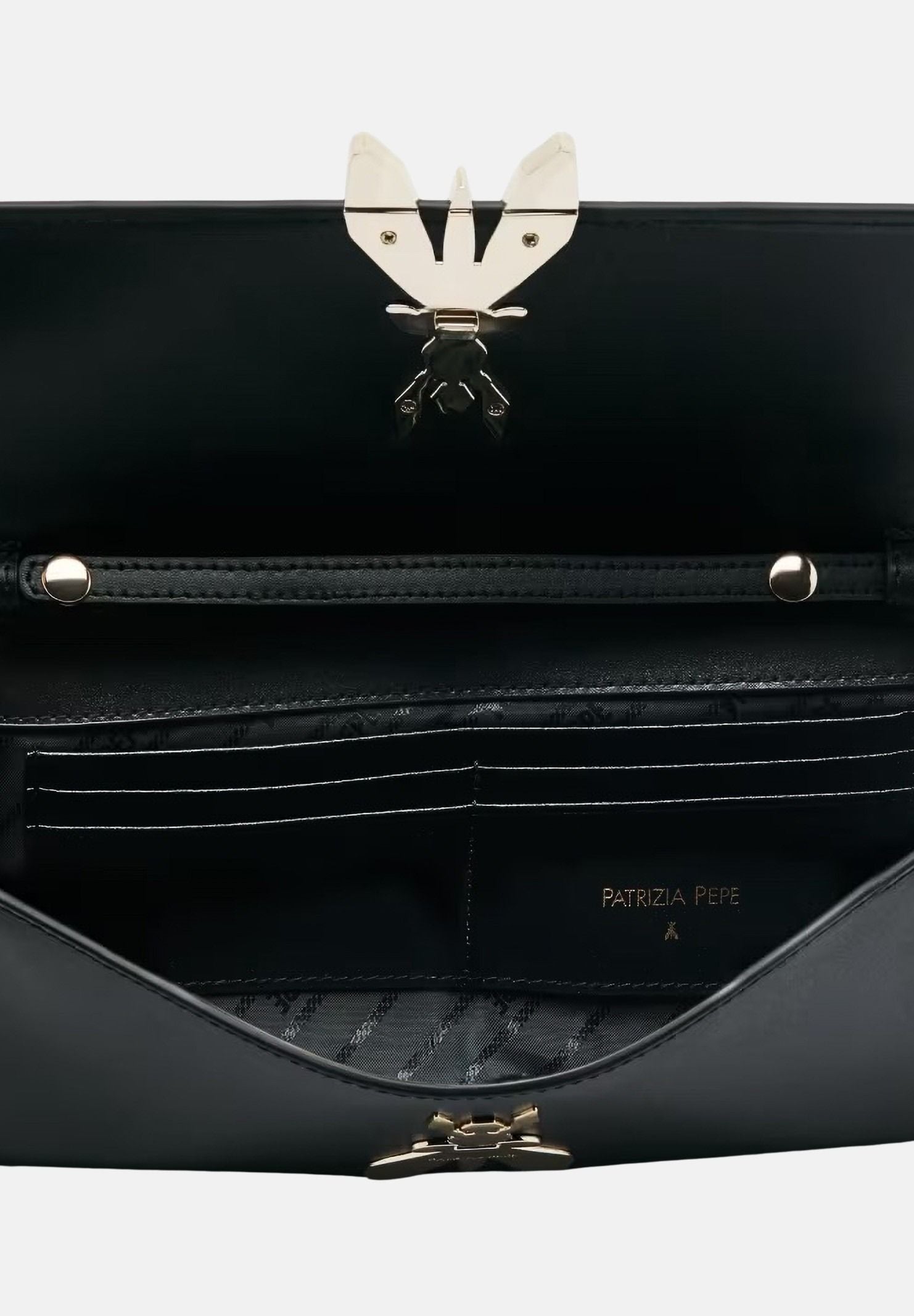 PATRIZIA PEPE Borsa a spalla Square Essential Fly nera da donna 8B0304L061 K103 PATRIZIA PEPE