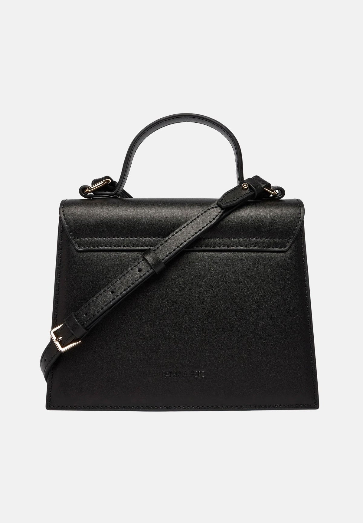 PATRIZIA PEPE Borsa a mano Modern Utility nera da donna con finitura liscia 8B0326L061 K103 PATRIZIA PEPE