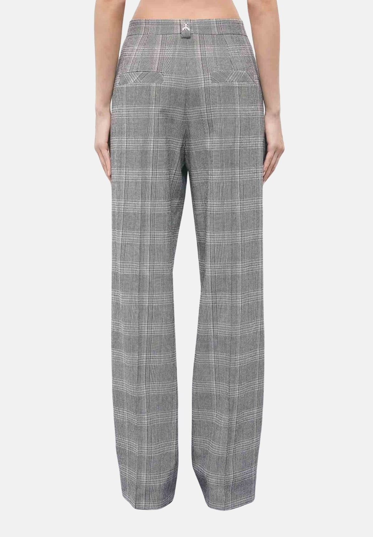 PATRIZIA PEPE Pantaloni eleganti brown check-marrone grigio da donna con fantasia a quadri e pinces frontali 8P0355C8003 F603 PATRIZIA PEPE