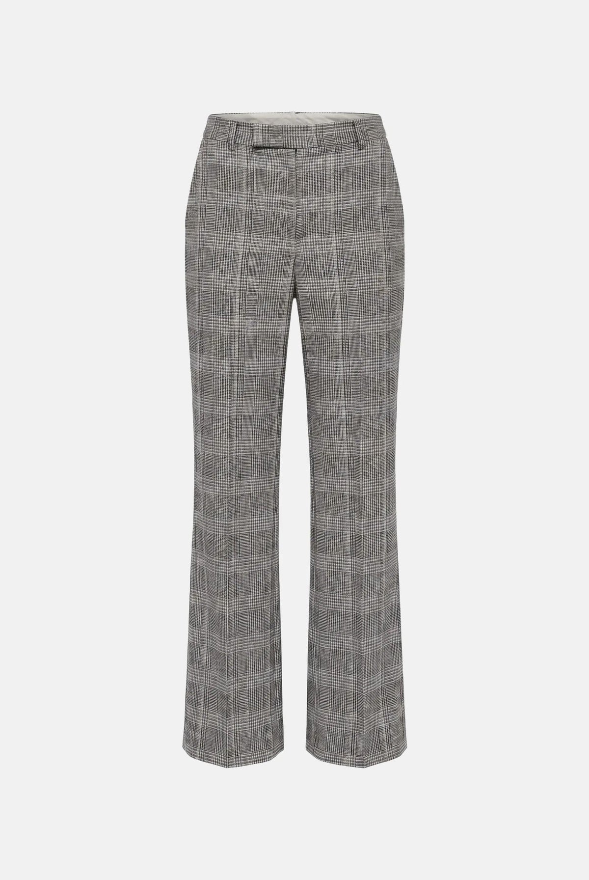 PATRIZIA PEPE Pantaloni eleganti brown check-marrone grigio da donna con fantasia a quadri e pinces frontali 8P0355C8003 F603 PATRIZIA PEPE