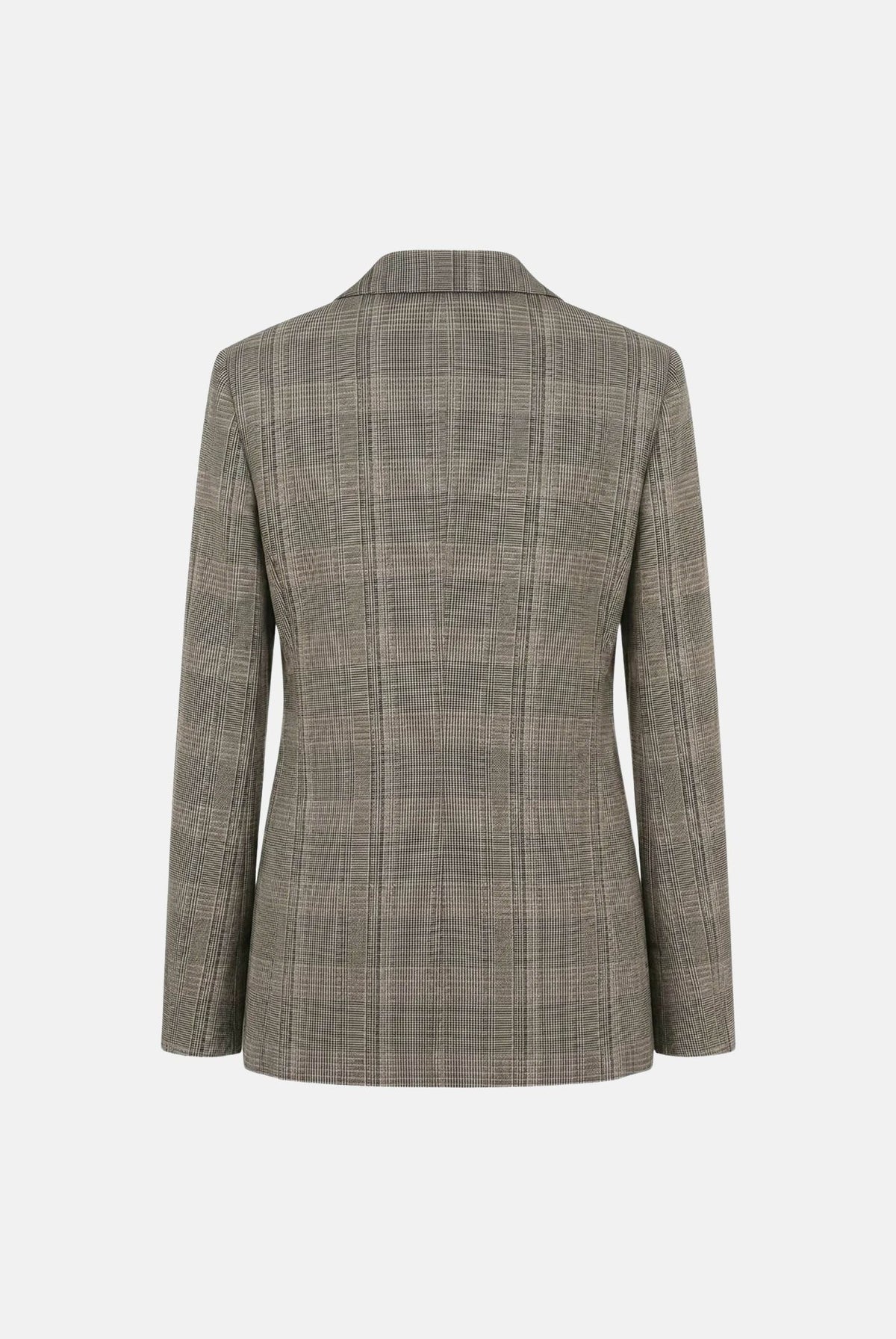 PATRIZIA PEPE Giacca doppiopetto brown check marrone- grigio da donna con revers classici. 8S0089C8003 F603 PATRIZIA PEPE