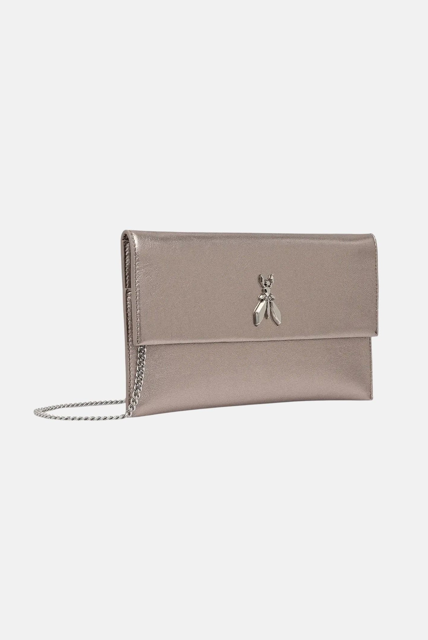 PATRIZIA PEPE Pochette Fly grigio metallizzato da donna CB5460L041 S765 PATRIZIA PEPE