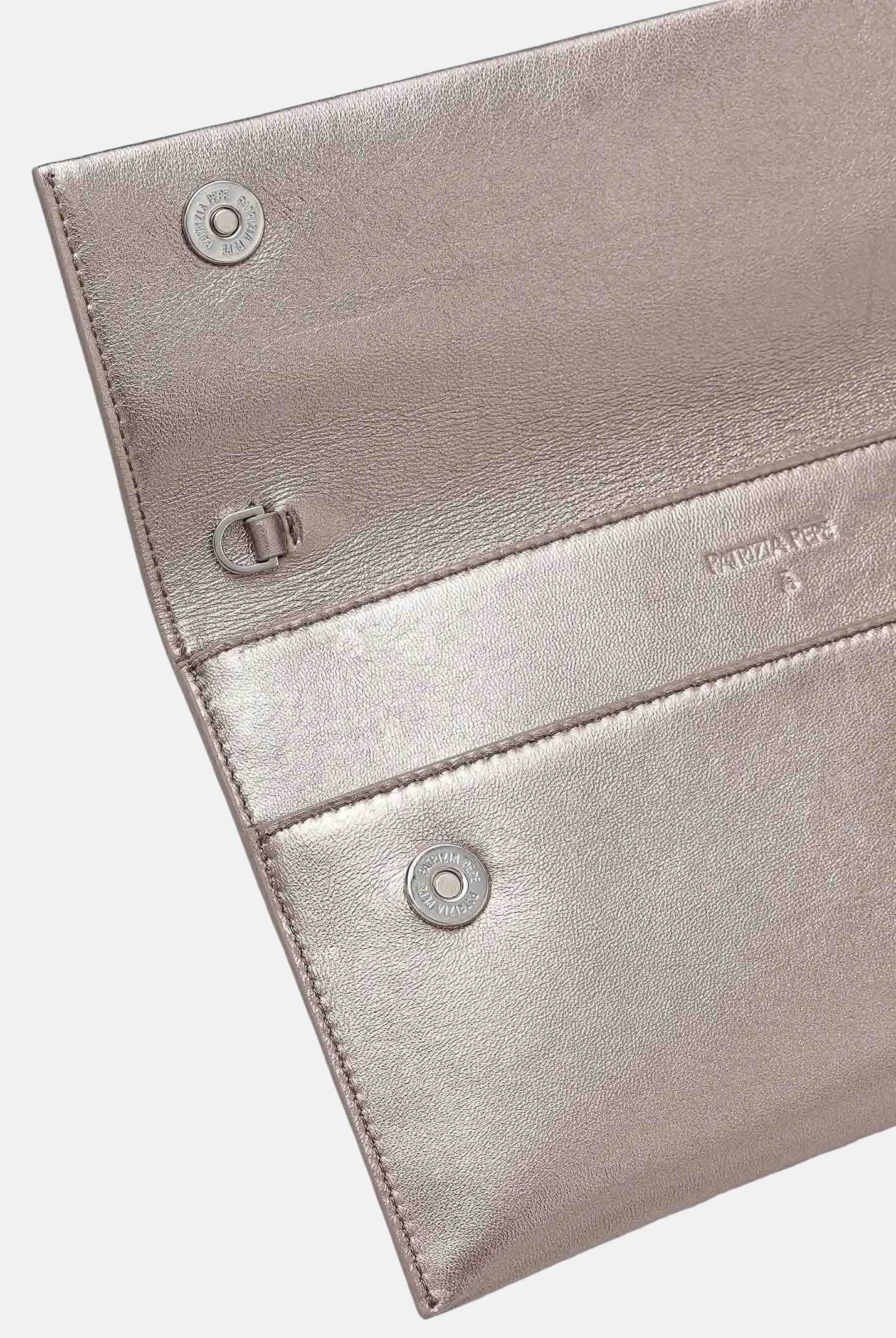 PATRIZIA PEPE Pochette Fly grigio metallizzato da donna CB5460L041 S765 PATRIZIA PEPE