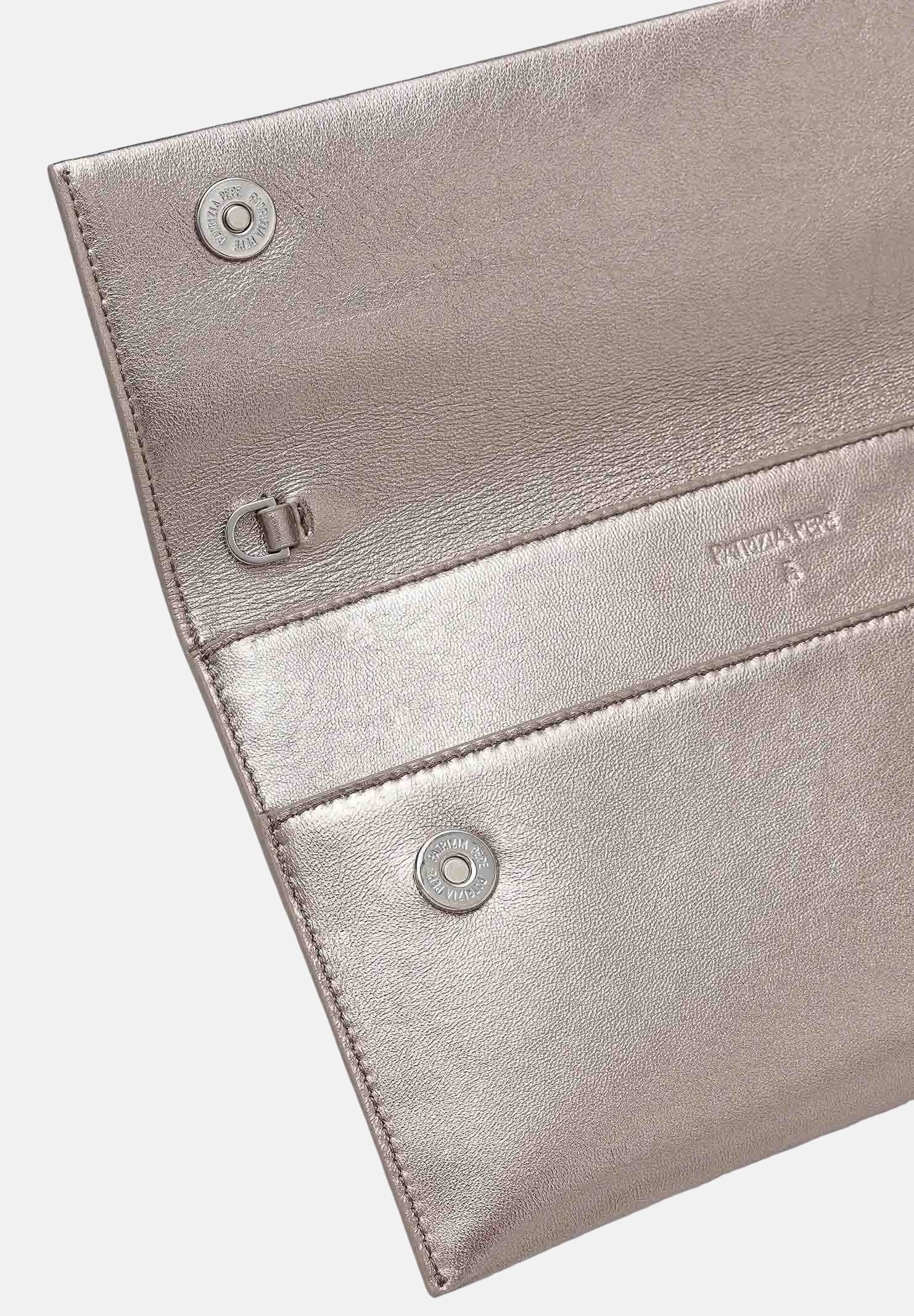 PATRIZIA PEPE Pochette Fly grigio metallizzato da donna CB5460L041 S765 PATRIZIA PEPE