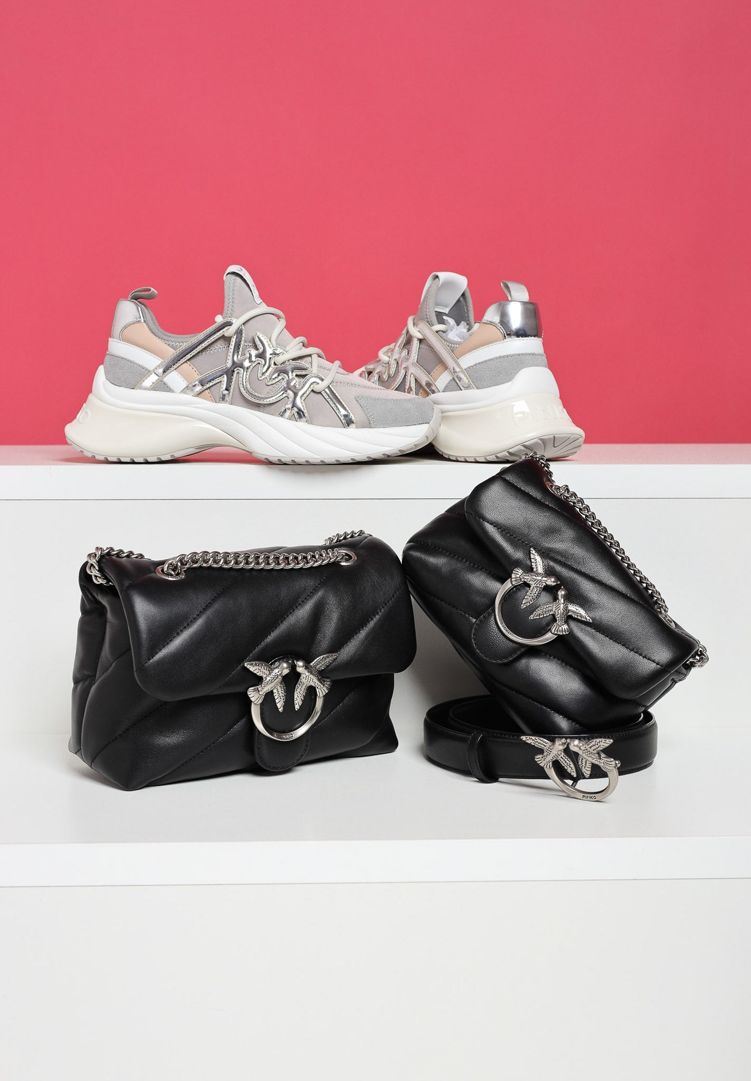 PINKO Borsa a tracolla Mini Love Bag Puff nera da donna 100039A0F2 Z99O PINKO