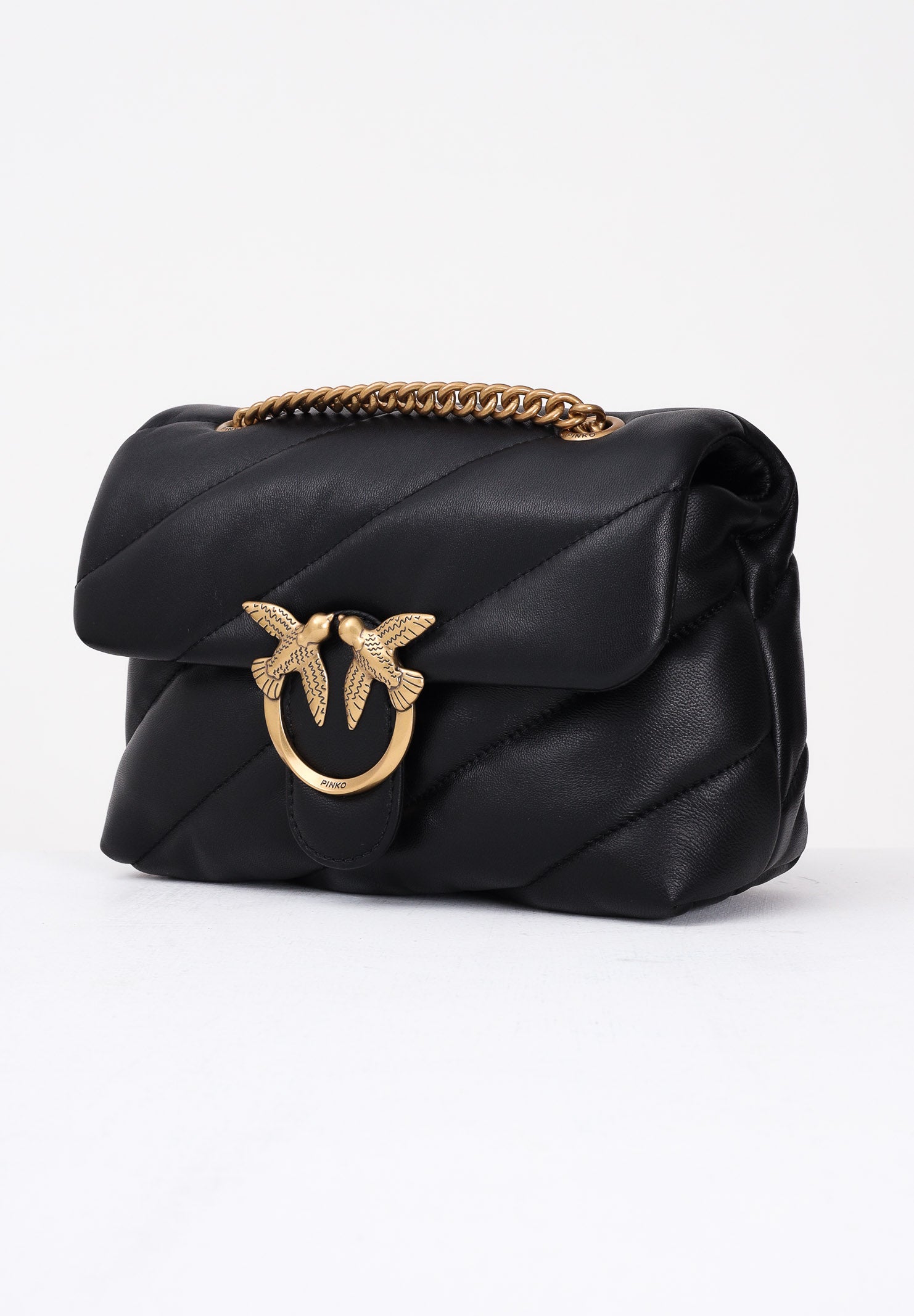 PINKO Borsa a tracolla Mini Love Bag Puff nera da donna 100039A0F2 Z99Q PINKO