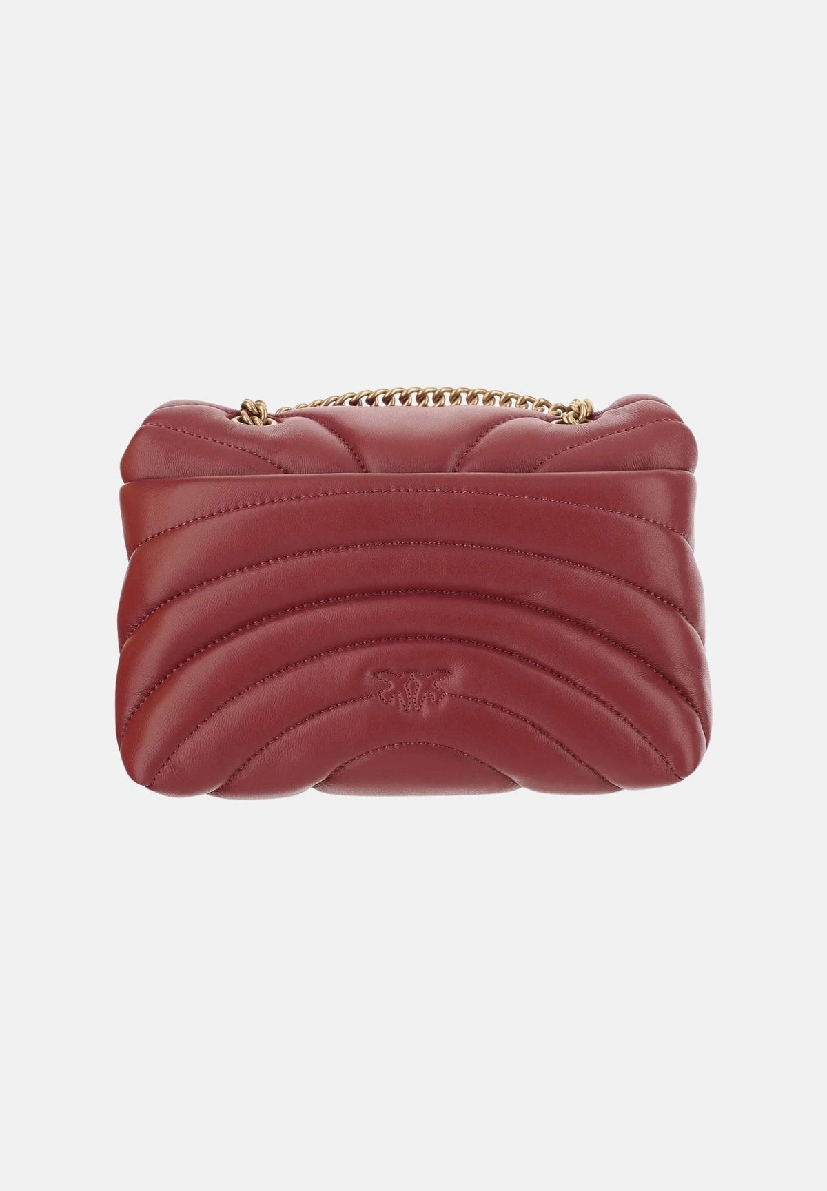 PINKO Borsa con tracolla LOVE BAG rosso antico da donna con catena e iconica fibbia metallica. 100039A1EX R59Q PINKO