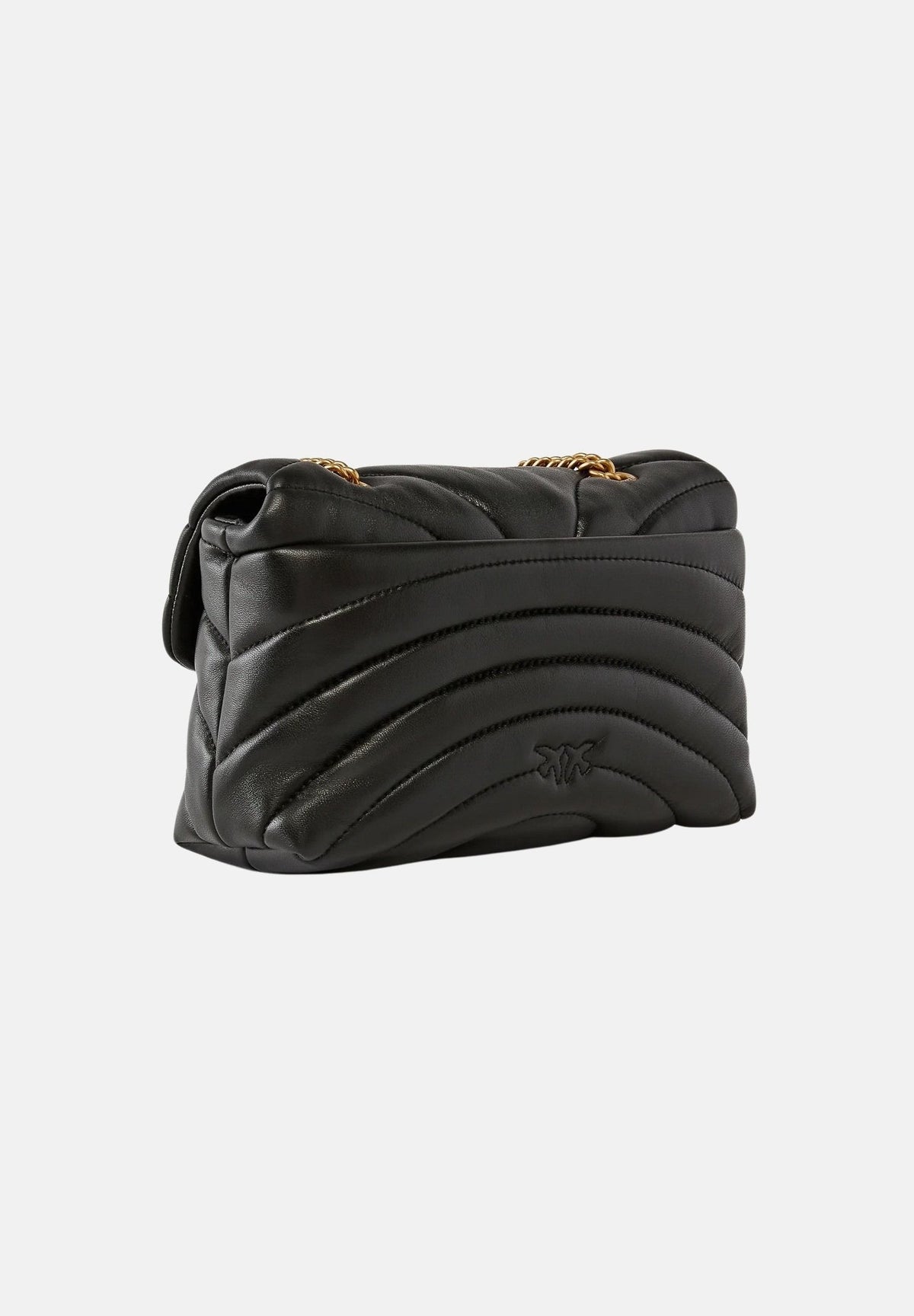 PINKO Borsa LOVE BAG PUFF BUTTERFLY MINI in nappa nera da donna con trapuntatura butterfly 100039A1EX Z99Q PINKO