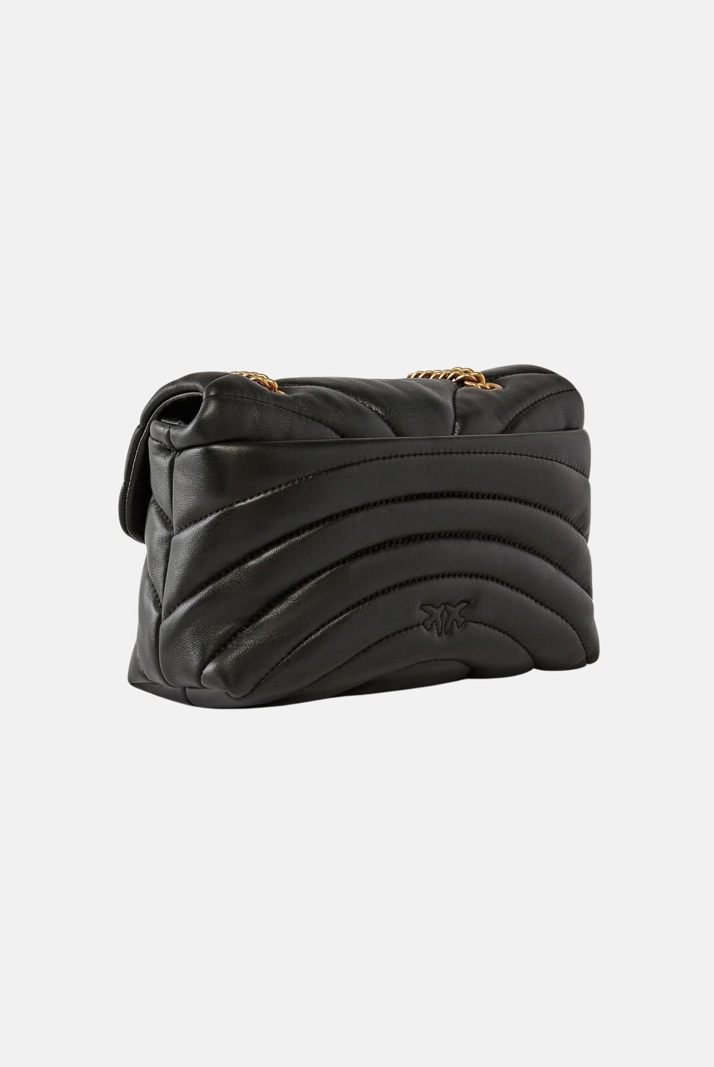 PINKO Borsa LOVE BAG PUFF BUTTERFLY MINI in nappa nera da donna con trapuntatura butterfly 100039A1EX Z99Q PINKO