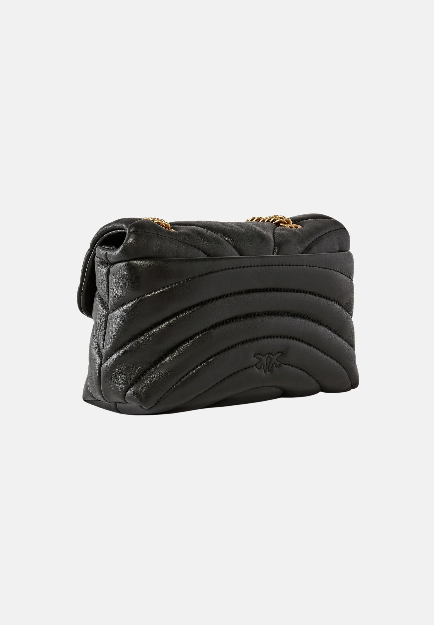 PINKO Borsa LOVE BAG PUFF BUTTERFLY MINI in nappa nera da donna con trapuntatura butterfly 100039A1EX Z99Q PINKO