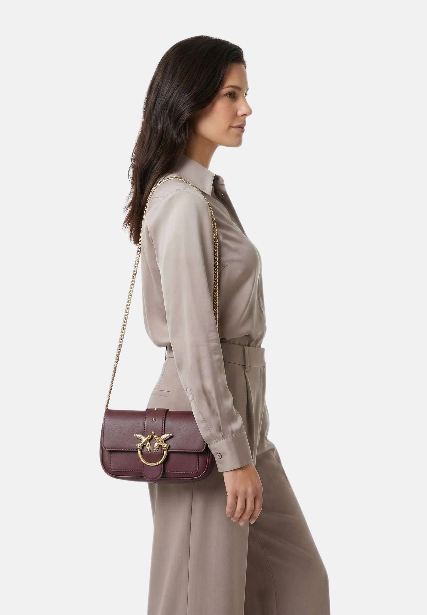 PINKO Borsa a tracolla POCKET LOVE BAG ONE SIMPLY color ribes-bordeaux da donna 100061A0F1 WW5Q PINKO