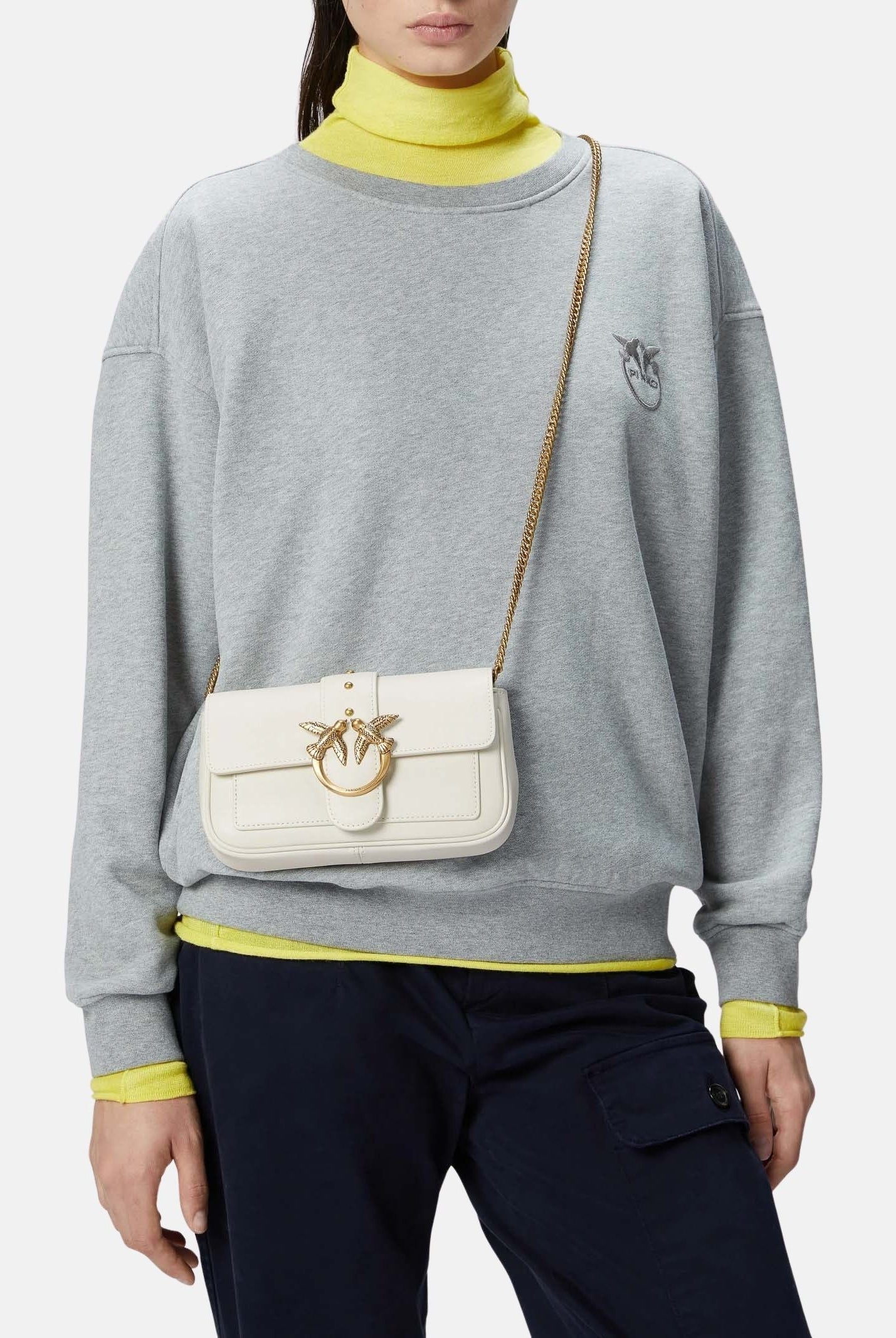 PINKO Borsa a tracolla LOVE BAG ONE panna da donna 100061A0F1 Z14Q PINKO