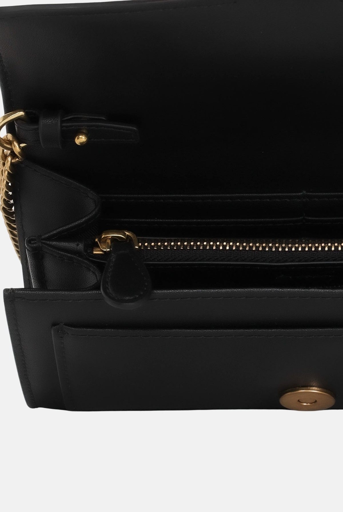 PINKO Borsa LOVE ONE WALLET C mini a tracolla Nero Antique Gold da donna 100062A0F1 Z99Q PINKO