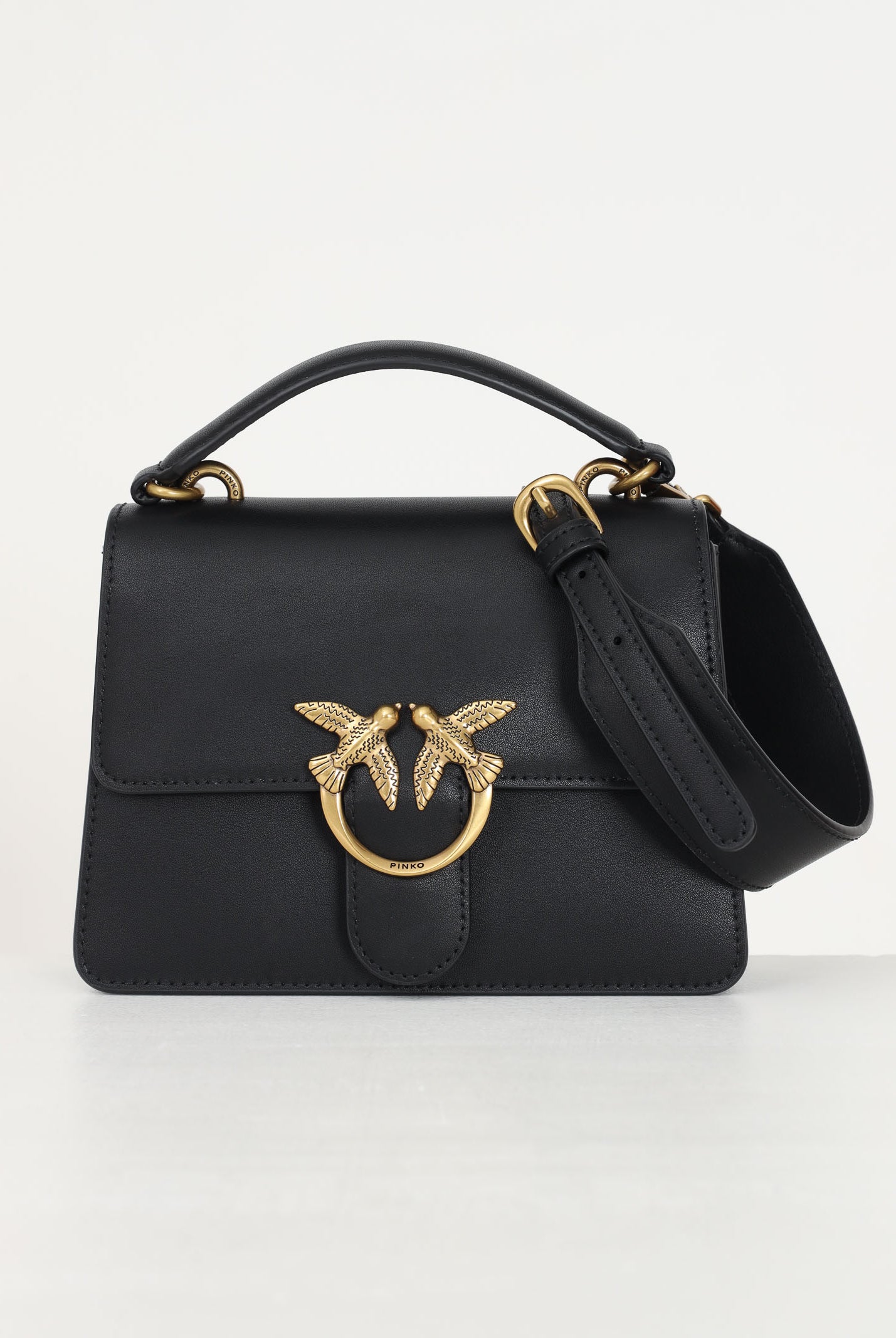 PINKO Borsa a mano Mini Love Bag One Top Handle Light nera da donna 100071A0F1 Z99Q PINKO