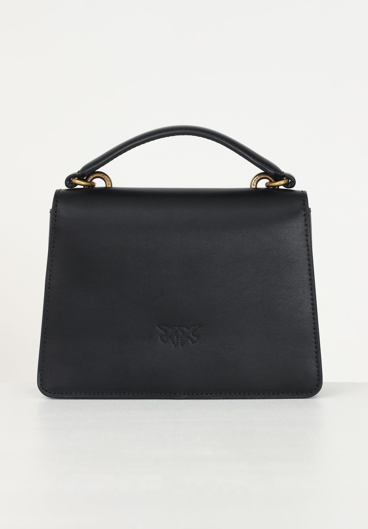 PINKO Borsa a mano Mini Love Bag One Top Handle Light nera da donna con finitura liscia 100071A0F1 Z99Q PINKO