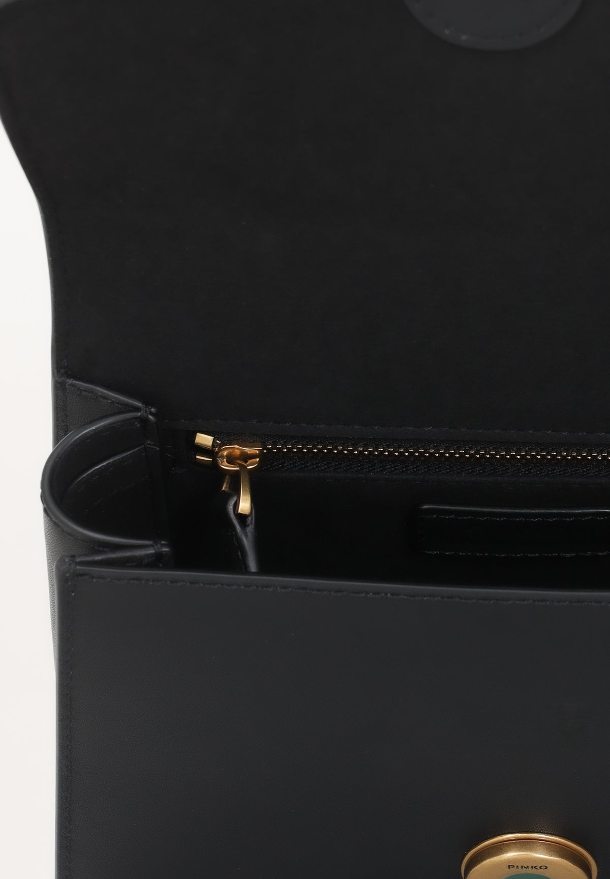 PINKO Borsa a mano Mini Love Bag One Top Handle Light nera da donna con finitura liscia 100071A0F1 Z99Q PINKO