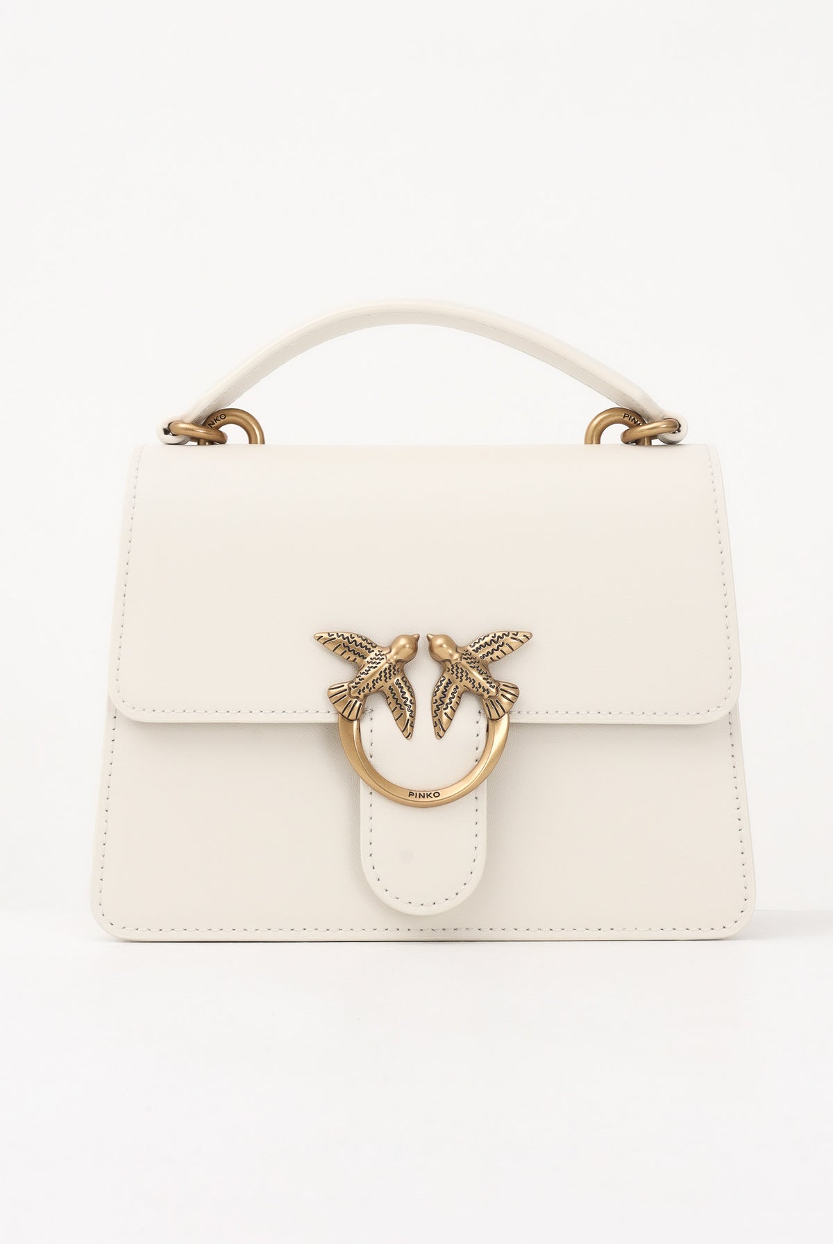PINKO Borsa a mano Mini Love Bag One Top Handle Light panna da donna 100071A0F1 Z14Q PINKO