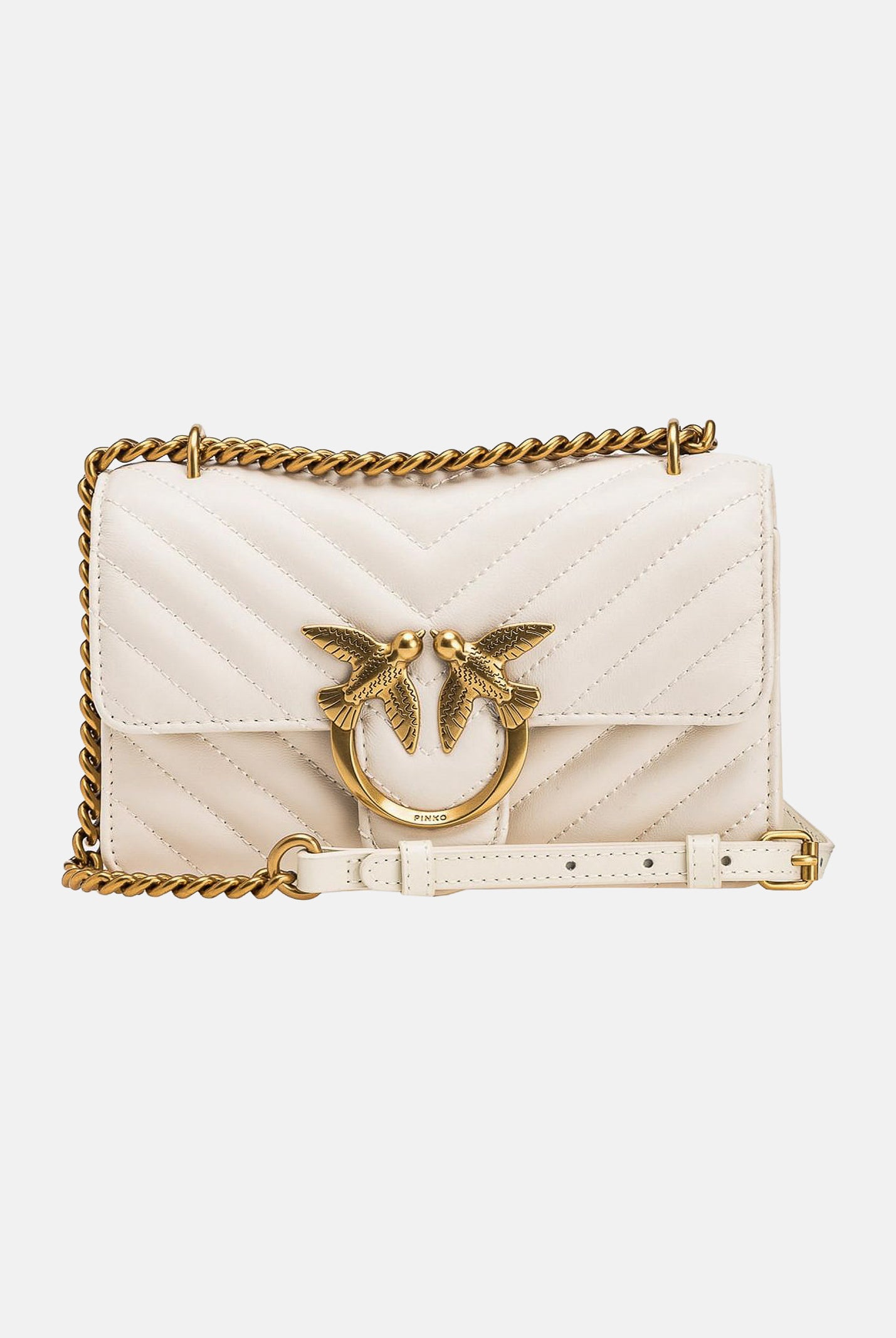 PINKO Borsa a tracolla Love Bag One Chevron panna da donna 100074A0GK Z14Q PINKO