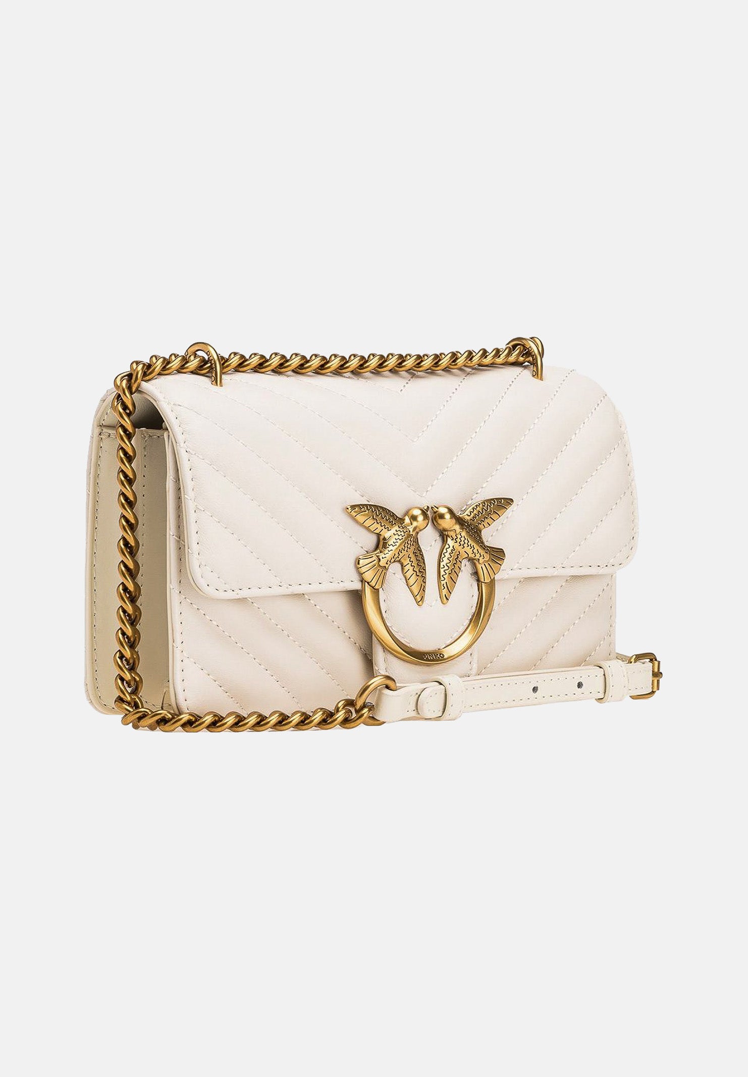 PINKO Borsa a tracolla Love Bag One Chevron panna da donna 100074A0GK Z14Q PINKO