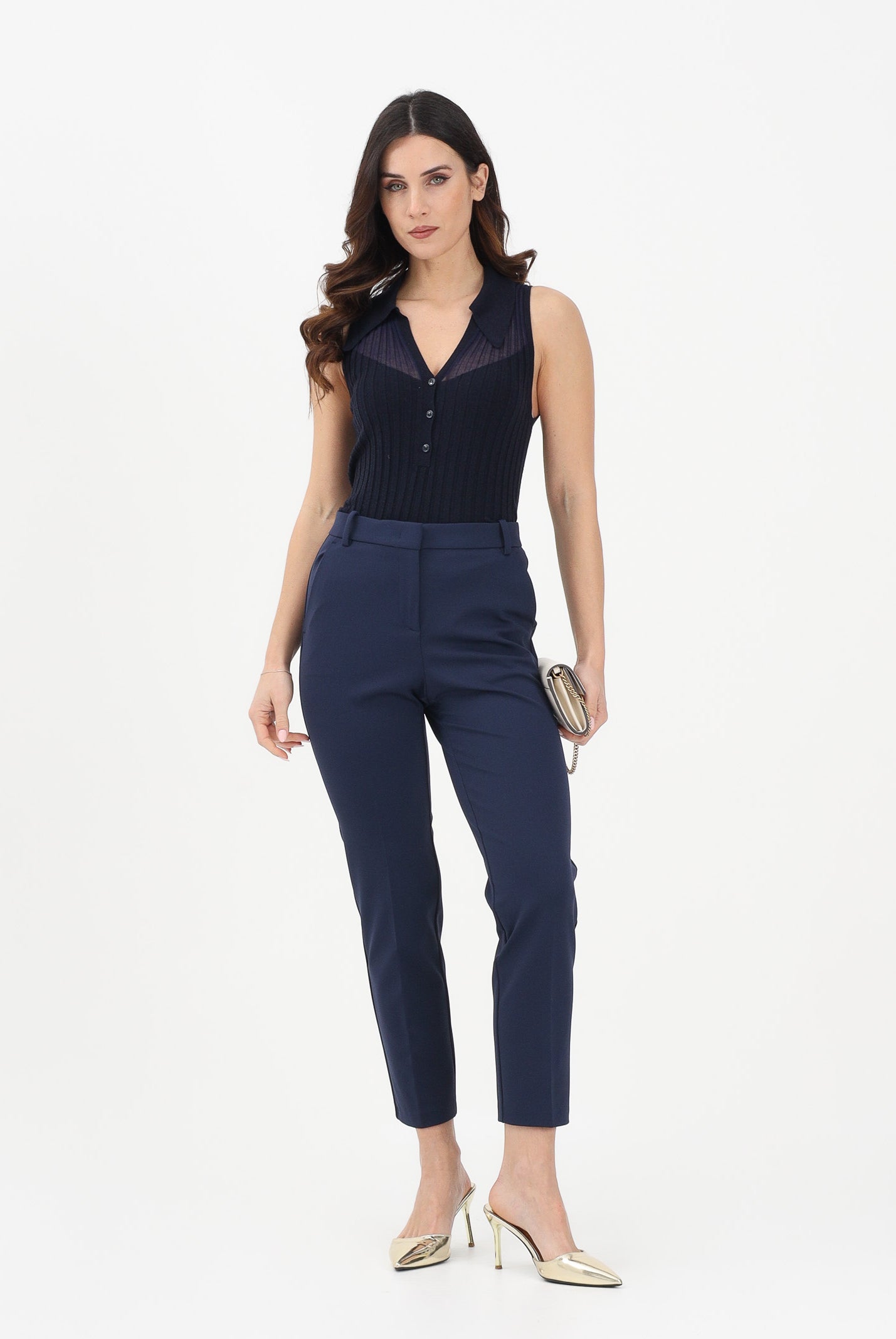 PINKO Pantalone elegante BELLO blu da donna 100155A36R G56 PINKO
