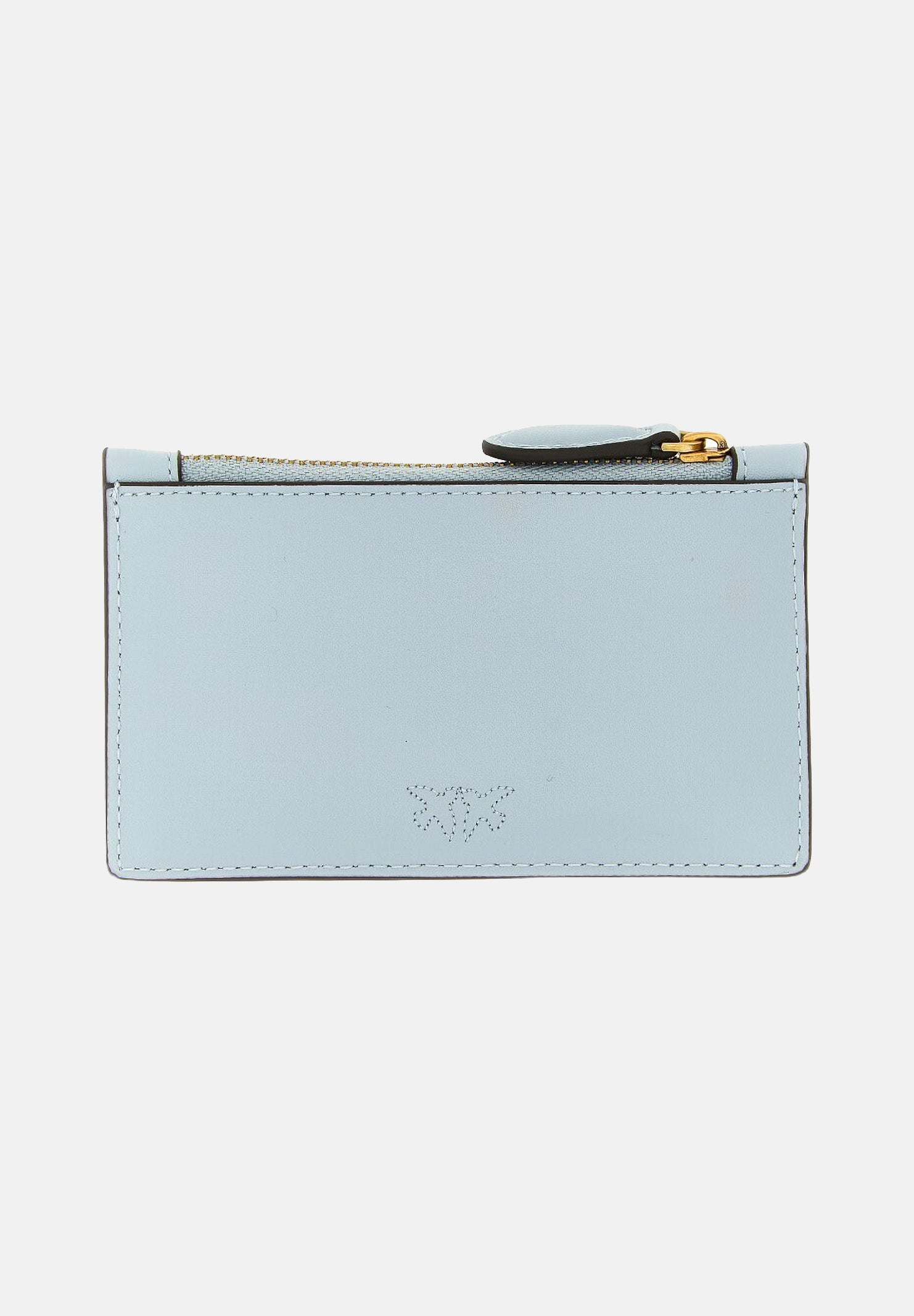 PINKO Porta carte in morbida pelle mano seta celeste da donna 100251A0F1 E37Q PINKO