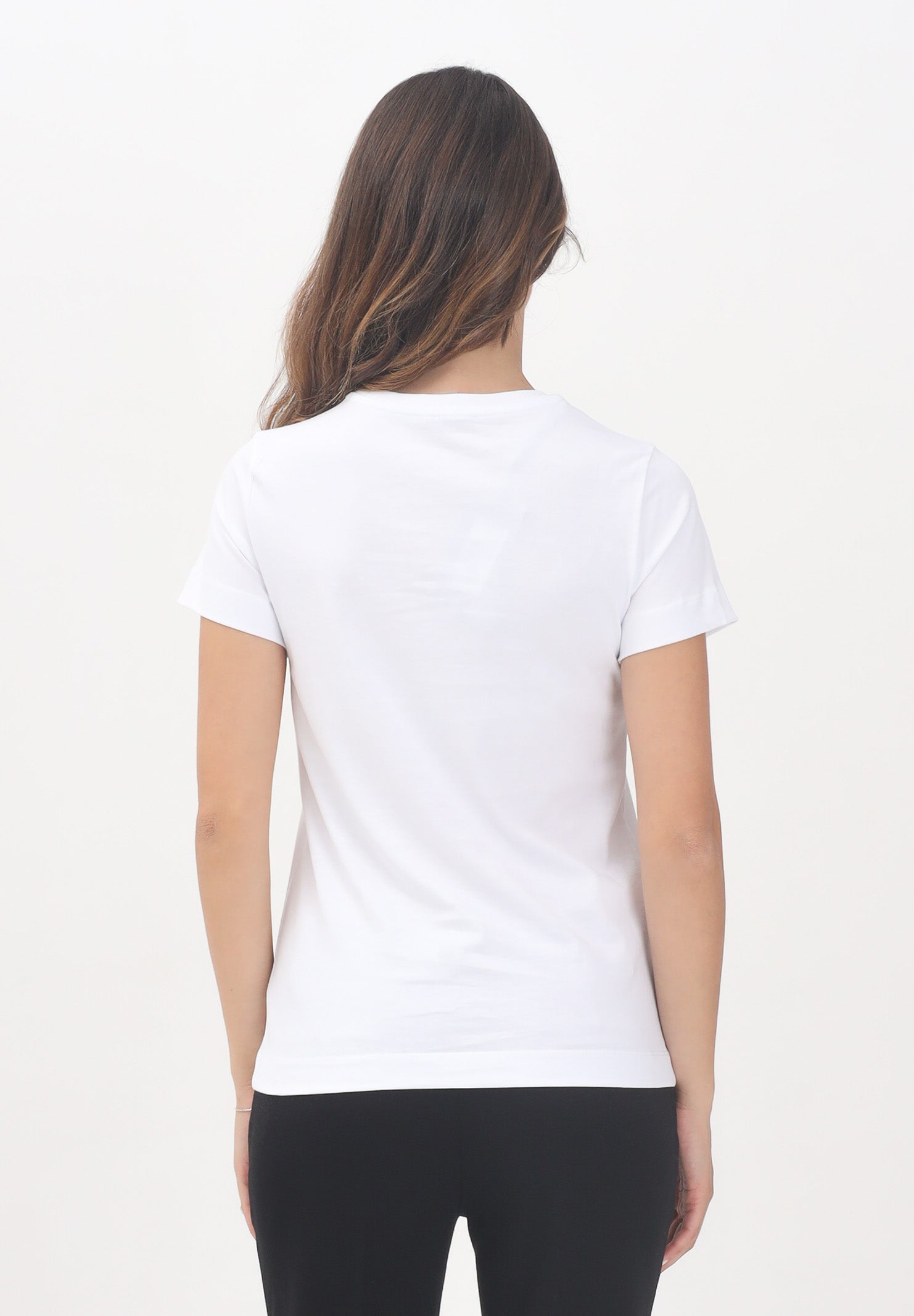 PINKO T-shirt a manica corta bianca da donna con logo 100355A2RD Z04 PINKO