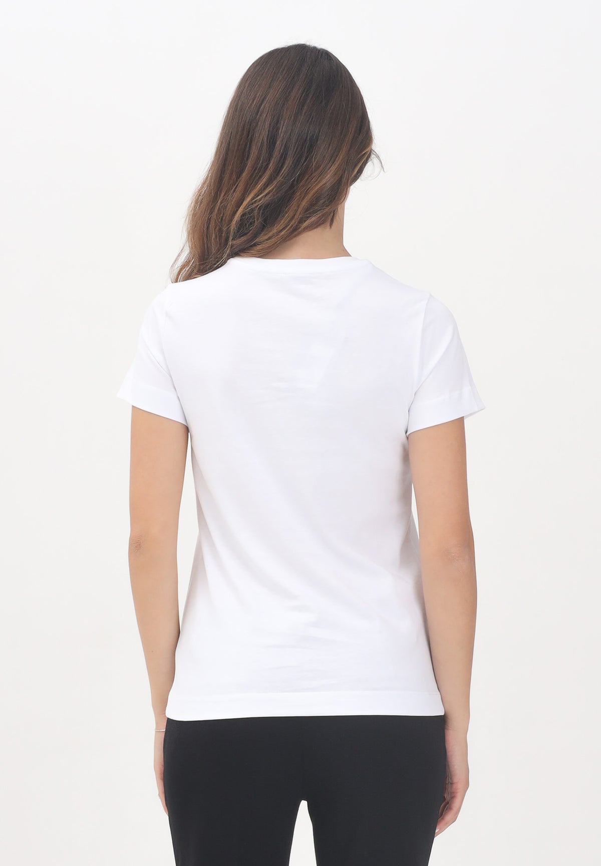 PINKO T-shirt a manica corta bianca da donna con logo 100355A2RD Z04 PINKO