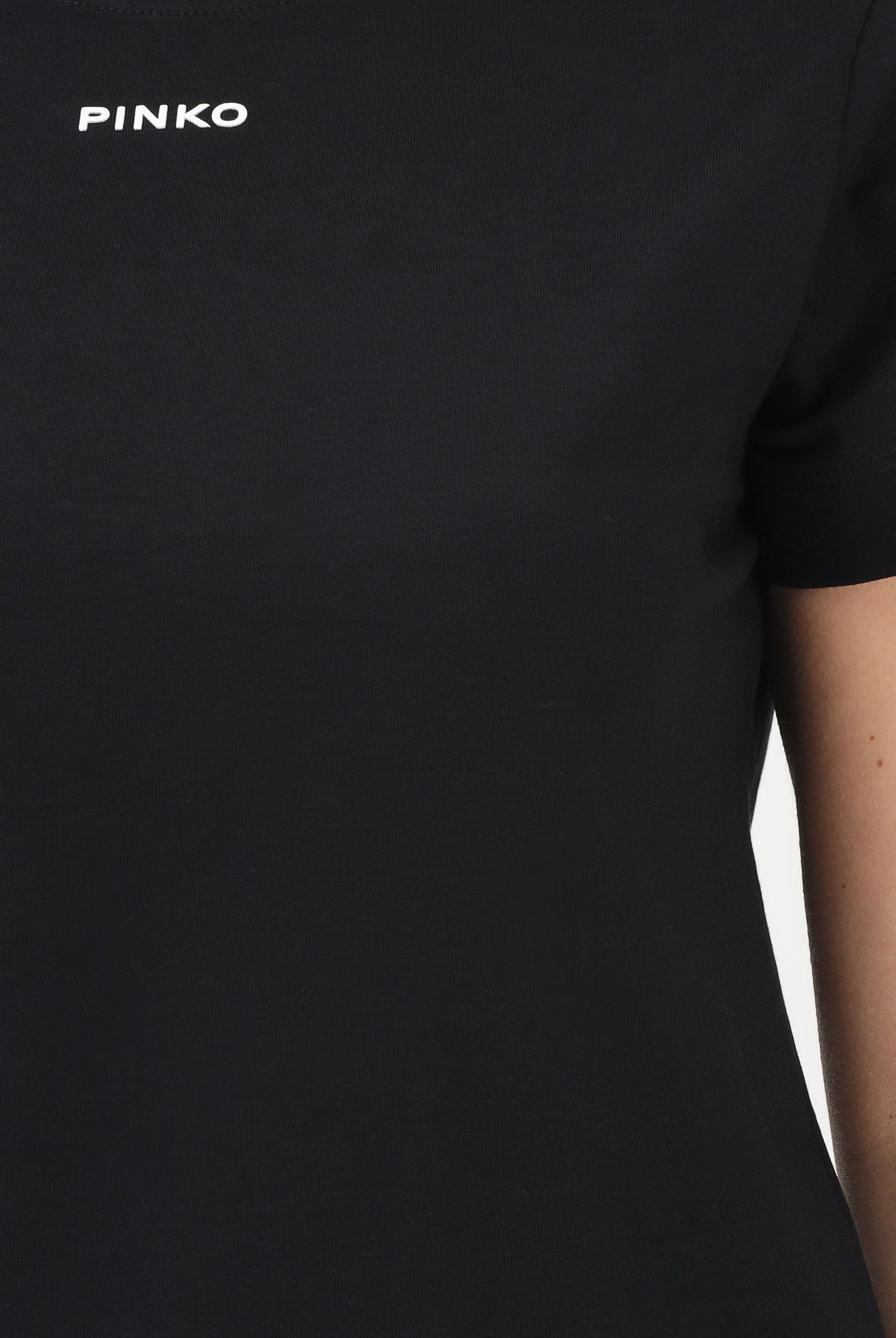 PINKO T-shirt a manica corta nera da donna con logo 100373A34F Z99 PINKO