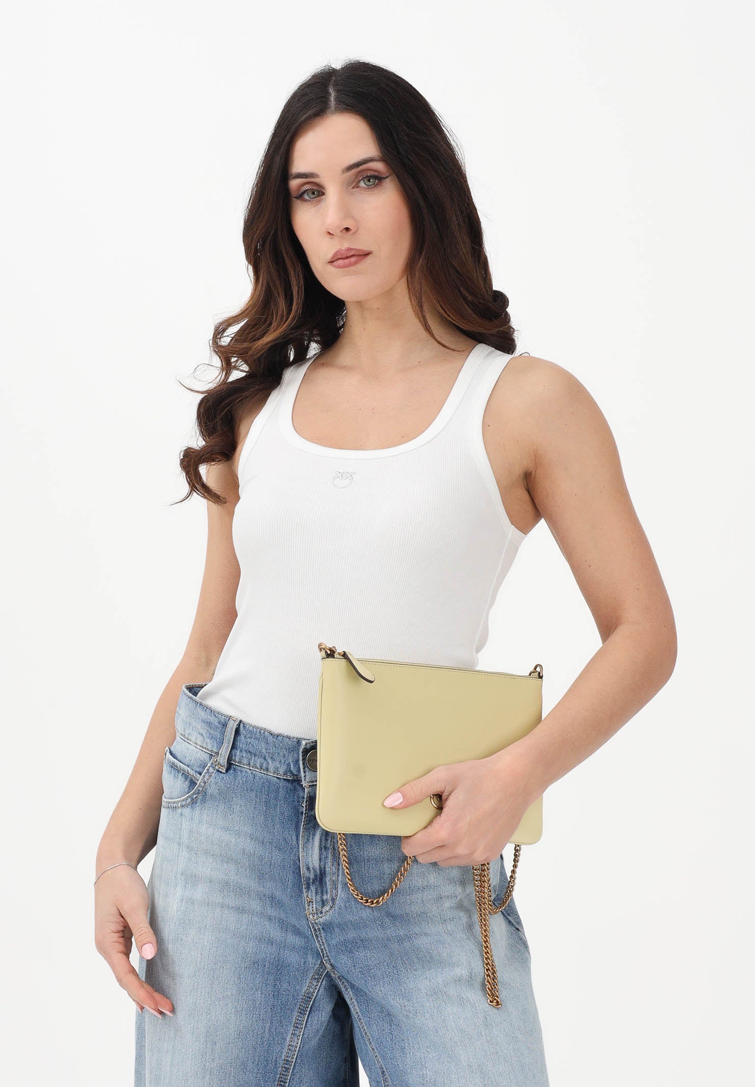 PINKO Canotta CALCOLATORE bianca da donna 100807A338 Z05 PINKO