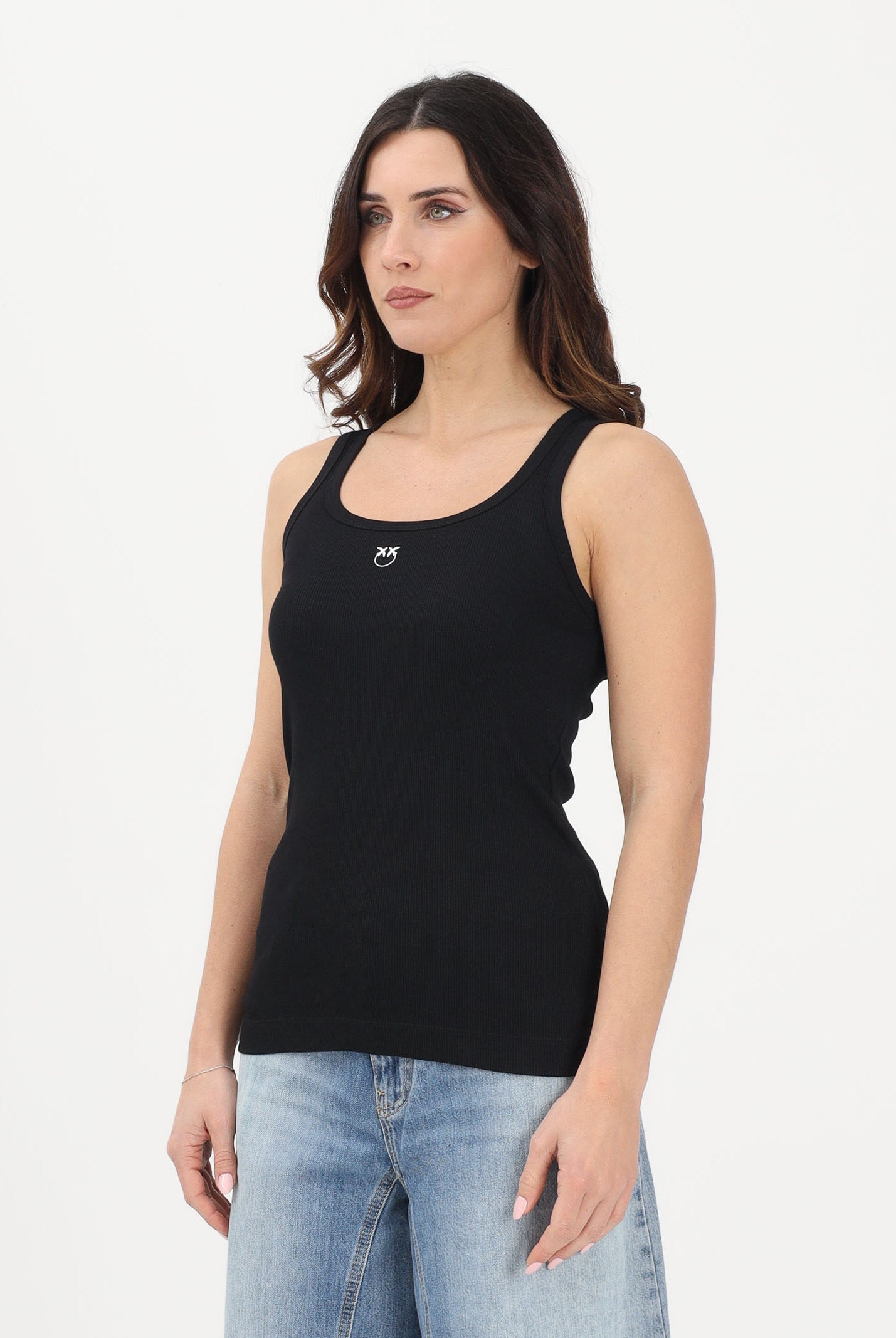 PINKO Canotta CALCOLATORE nera da donna 100807A338 Z99 PINKO