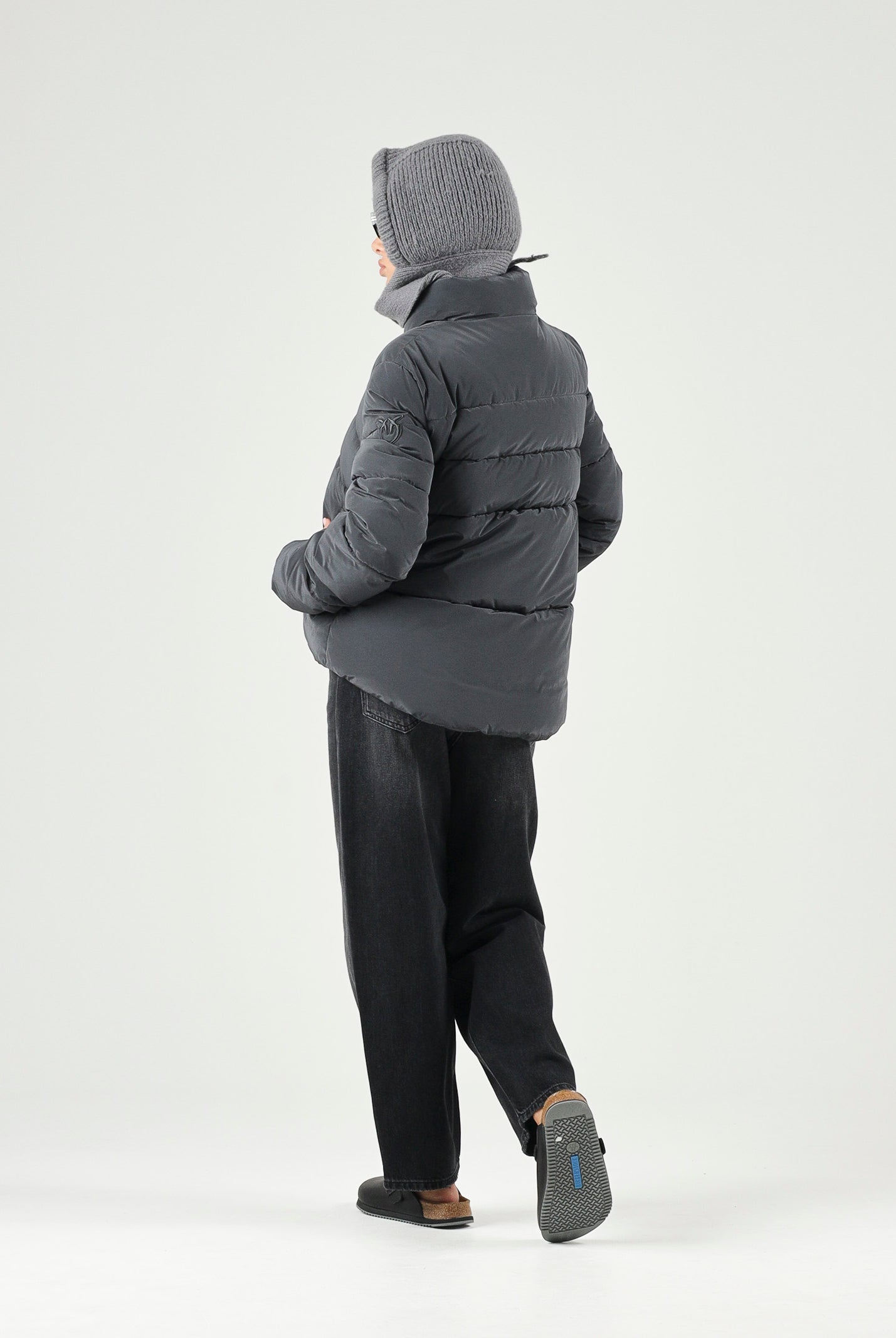PINKO Piumino MIRCO CABAN Caviale nero da donna con lavorazione trapuntata. 101598A39J Z98 PINKO