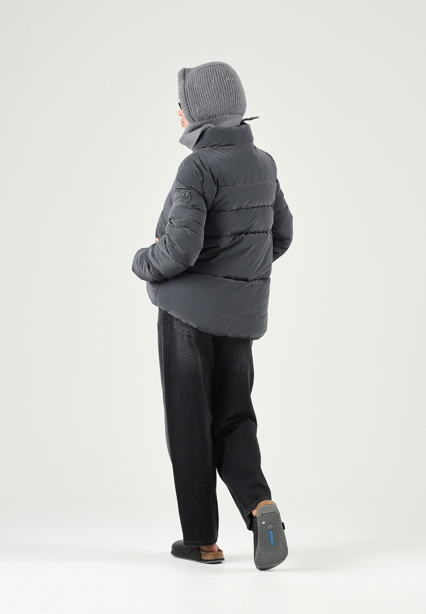 PINKO Piumino MIRCO CABAN Caviale nero da donna con lavorazione trapuntata. 101598A39J Z98 PINKO