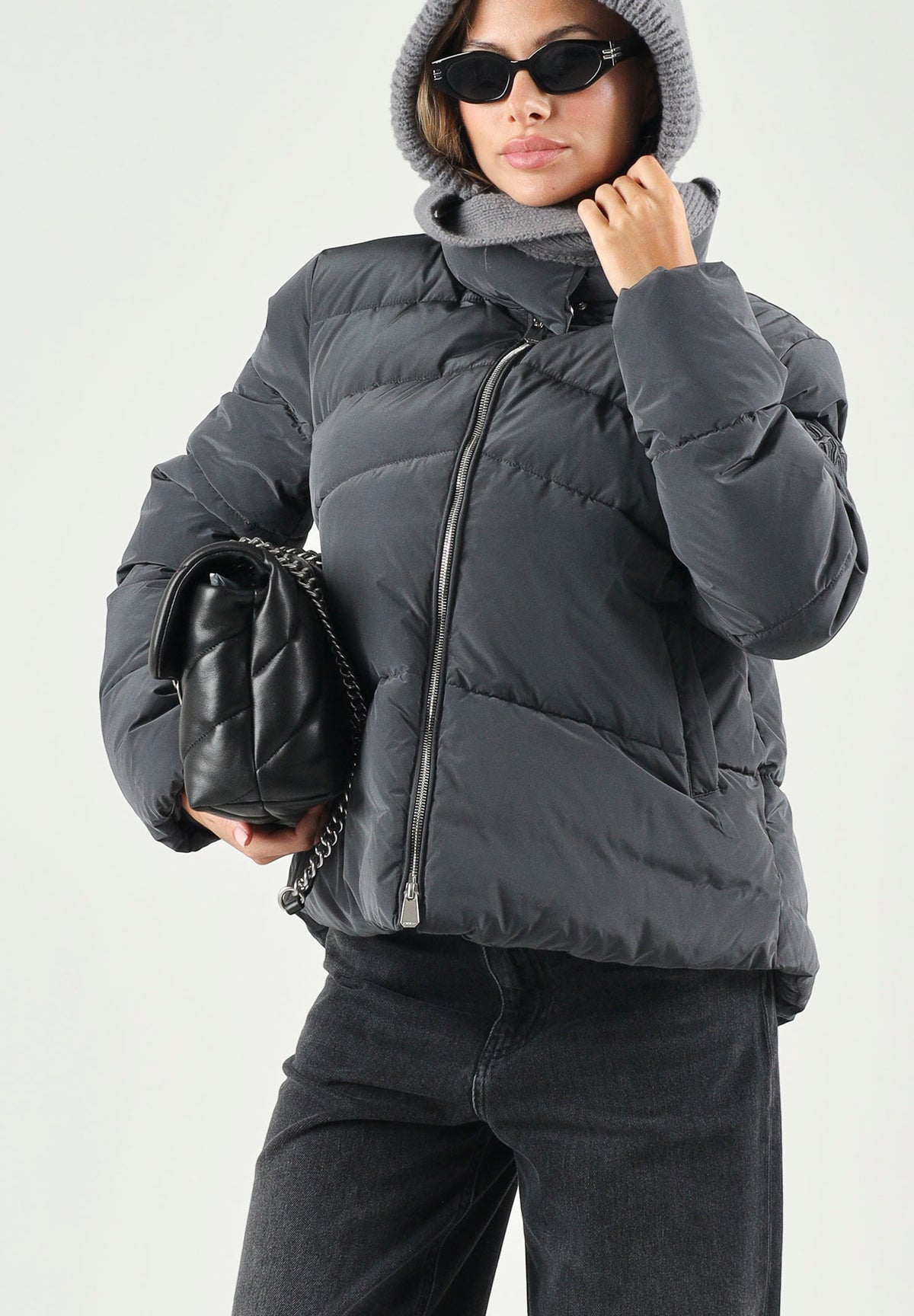 PINKO Piumino MIRCO CABAN Caviale nero da donna con lavorazione trapuntata. 101598A39J Z98 PINKO