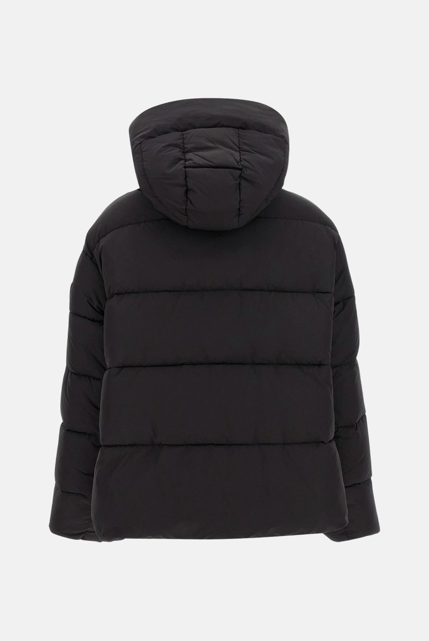 PINKO Piumino GIZA Nero Limousine da donna con trapuntatura orizzontale e cappuccio avvolgente. 101602A3EA Z99 PINKO
