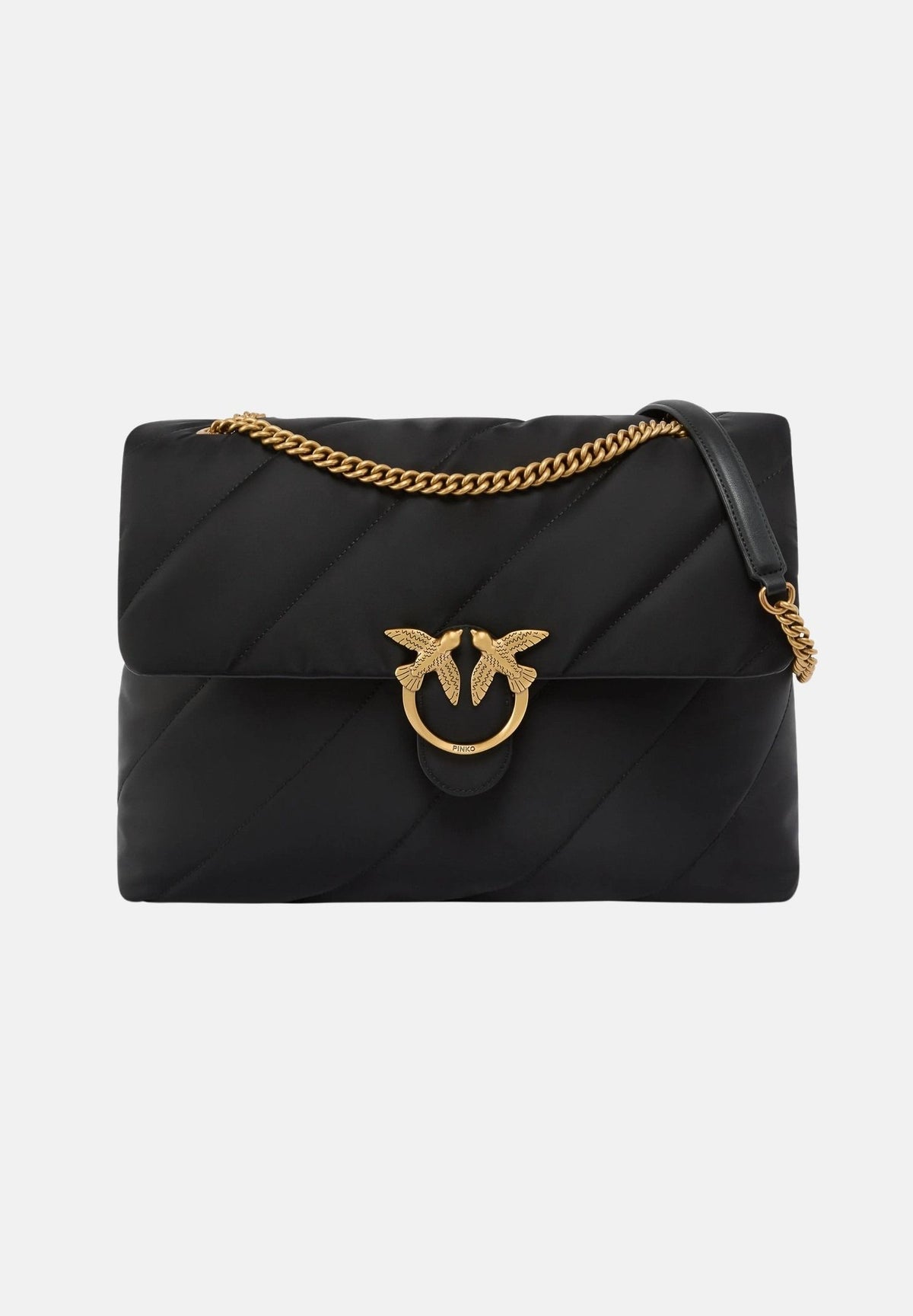 PINKO Shopper Extra Love Bag Puff nera da donna 103347A358 Z99Q PINKO