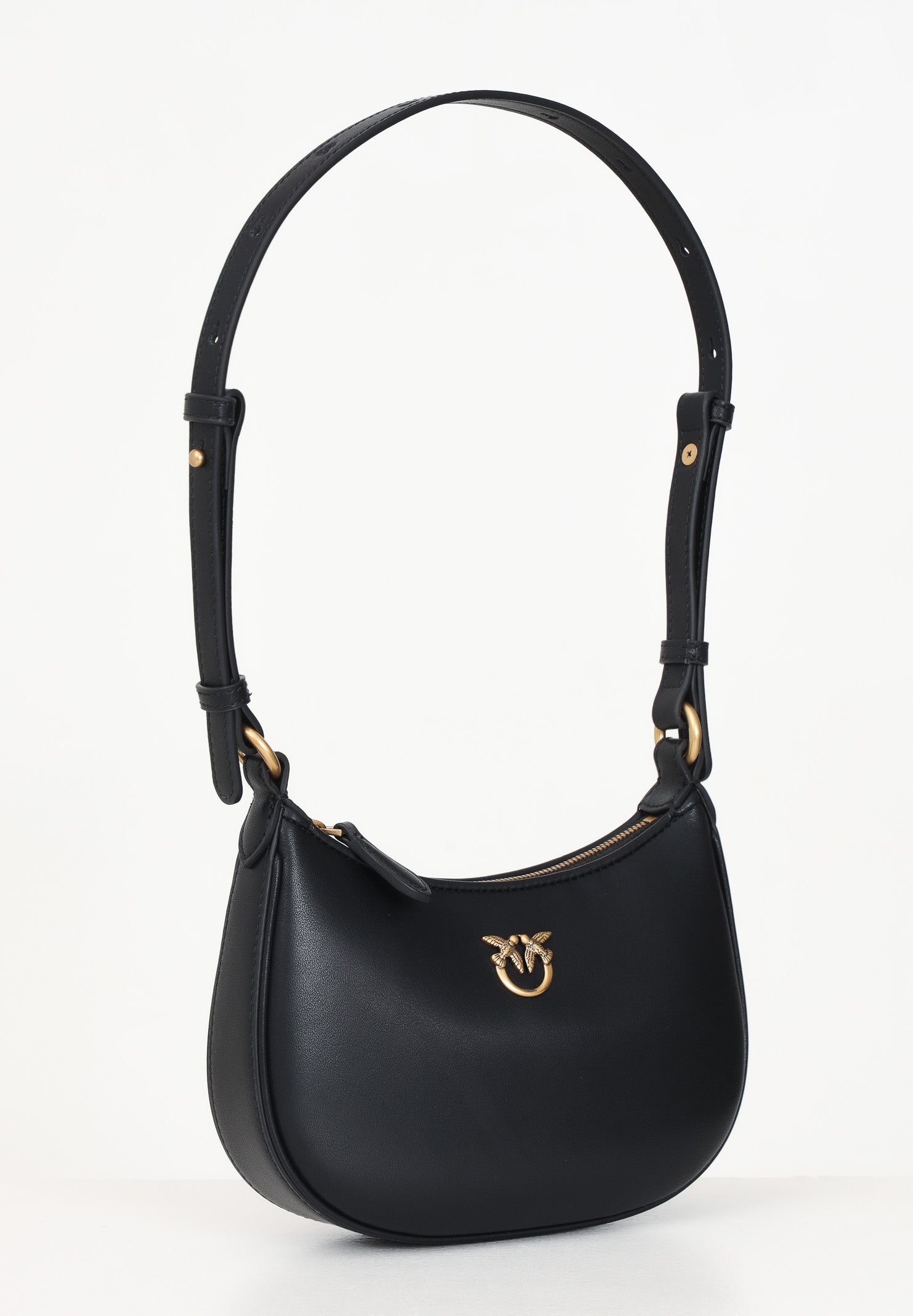 PINKO Borsa a spalla Half Moon nera da donna 103538A0F1 Z99Q PINKO