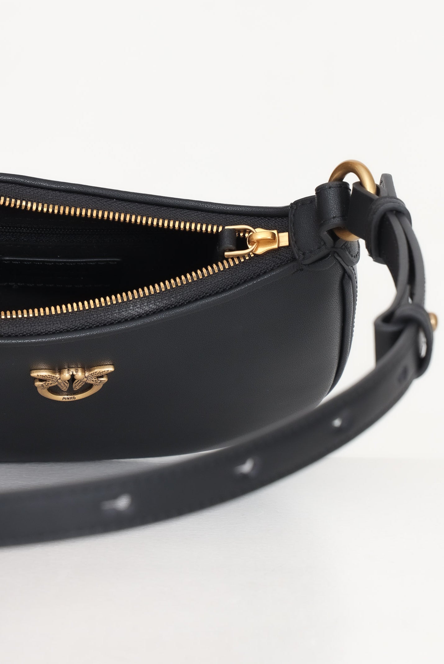 PINKO Borsa a spalla Half Moon nera da donna 103538A0F1 Z99Q PINKO