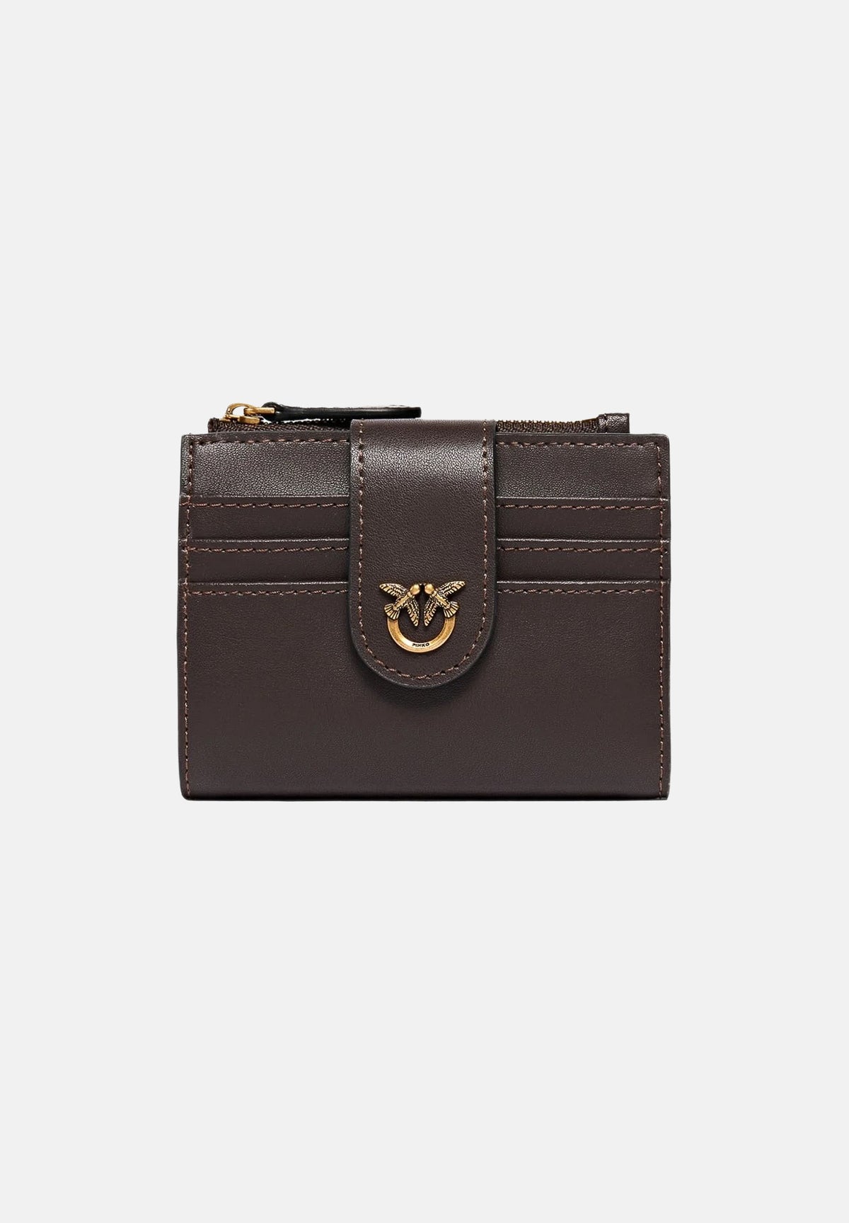 PINKO Portafoglio MULTI PURPOSE marasca-marrone da donna con logo Love Birds e tasca portamonete 103610A0F1 M12Q PINKO