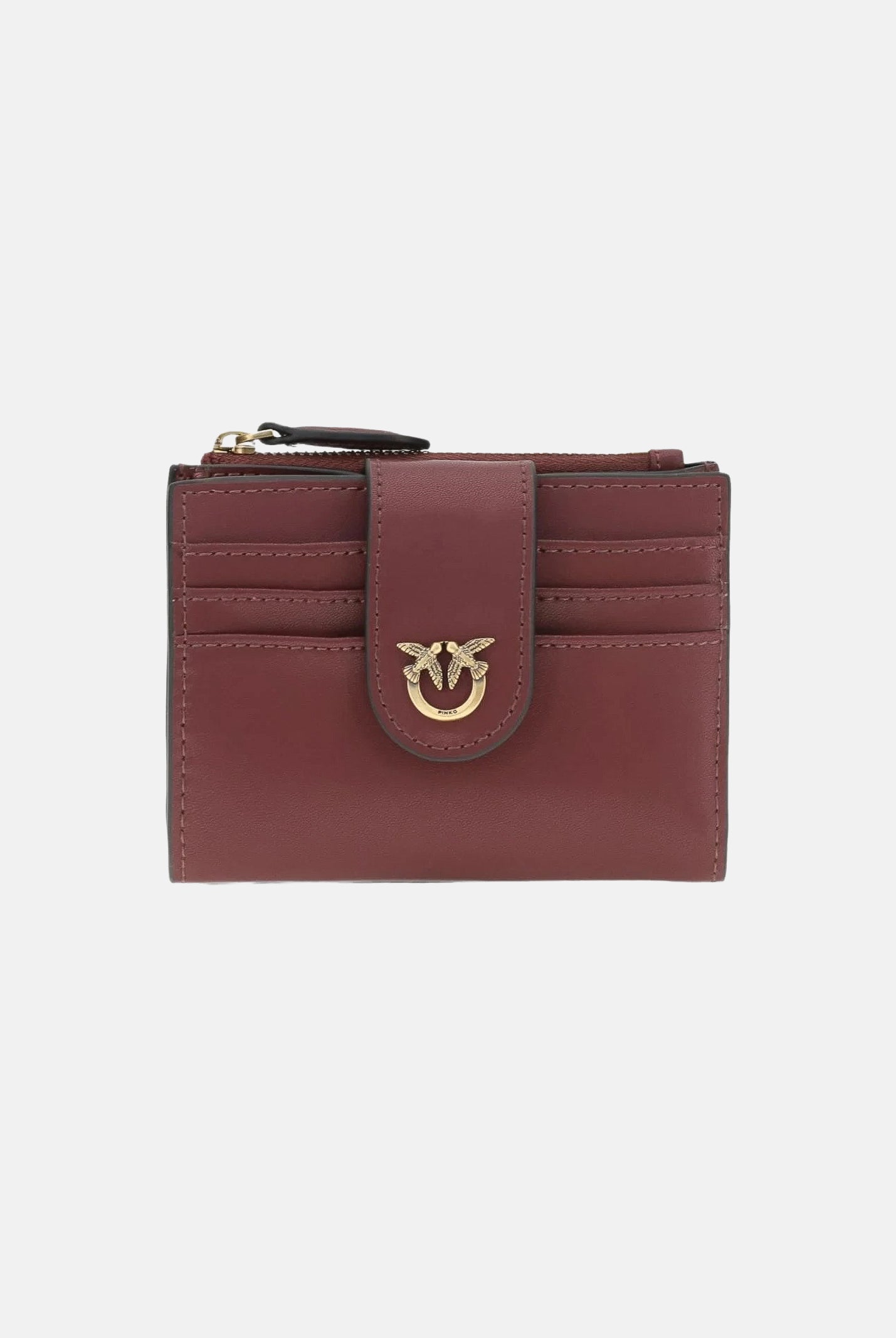 PINKO Portafoglio MULTI PURPOSE ribes-bordeaux da donna con logo Love Birds e tasca portamonete 103610A0F1 WW5Q PINKO